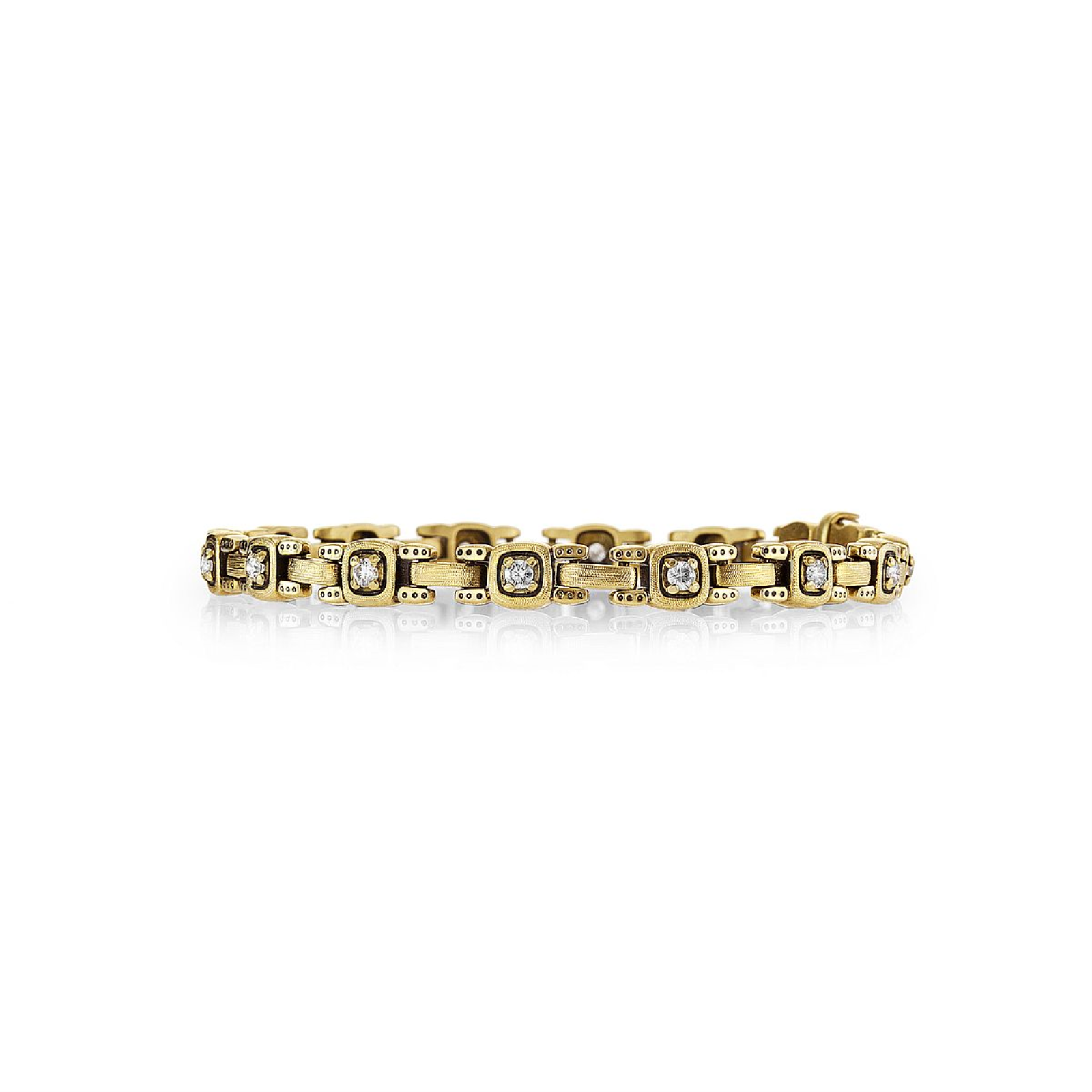 Yellow Gold and Diamond Path Bracelet