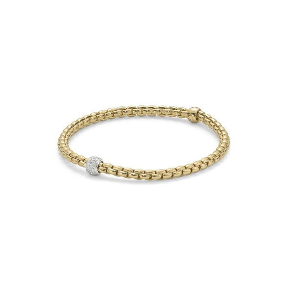 Gold and Diamond Tubular Thin Mesh Flex