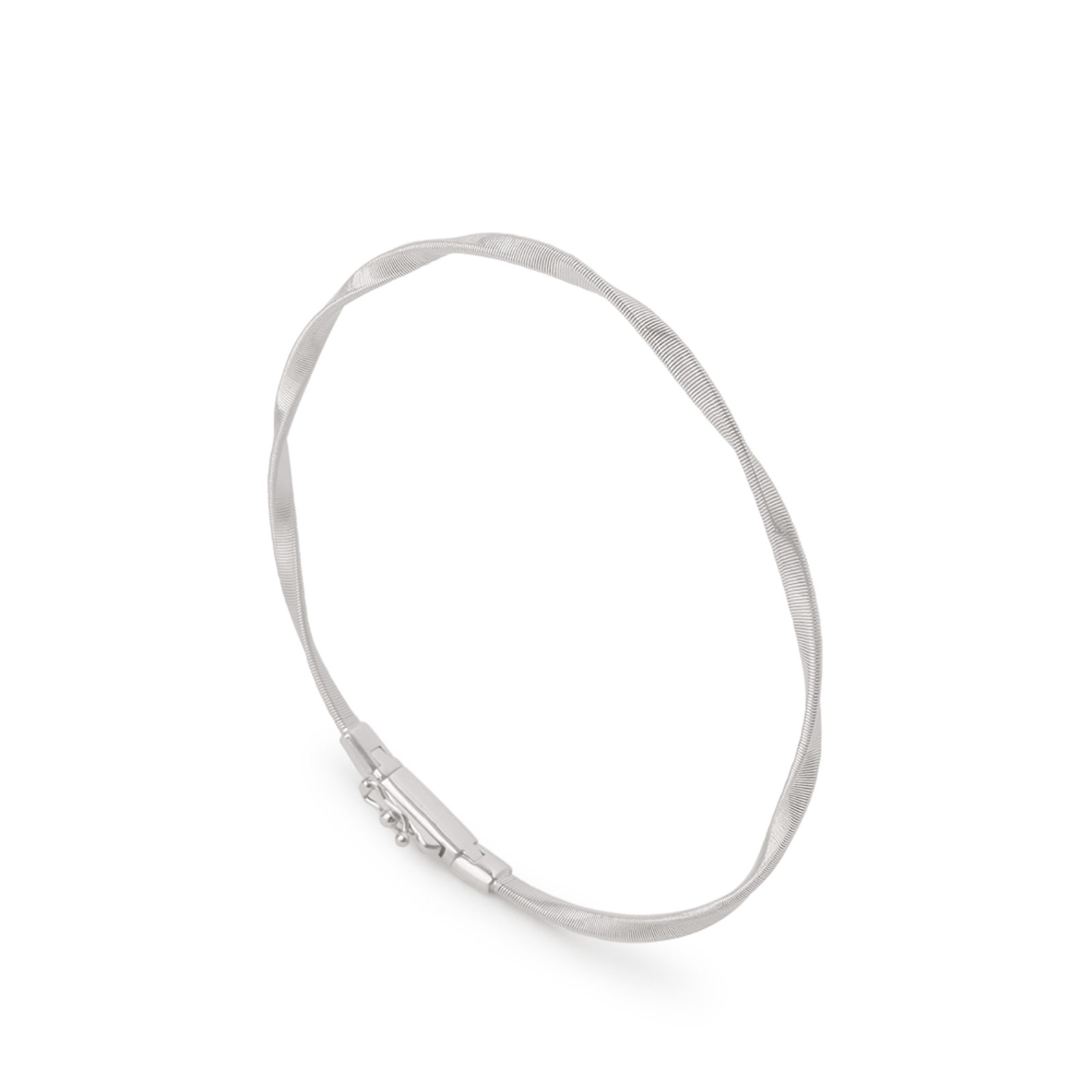 Marrakech White Gold Twisted Coil Bracelet