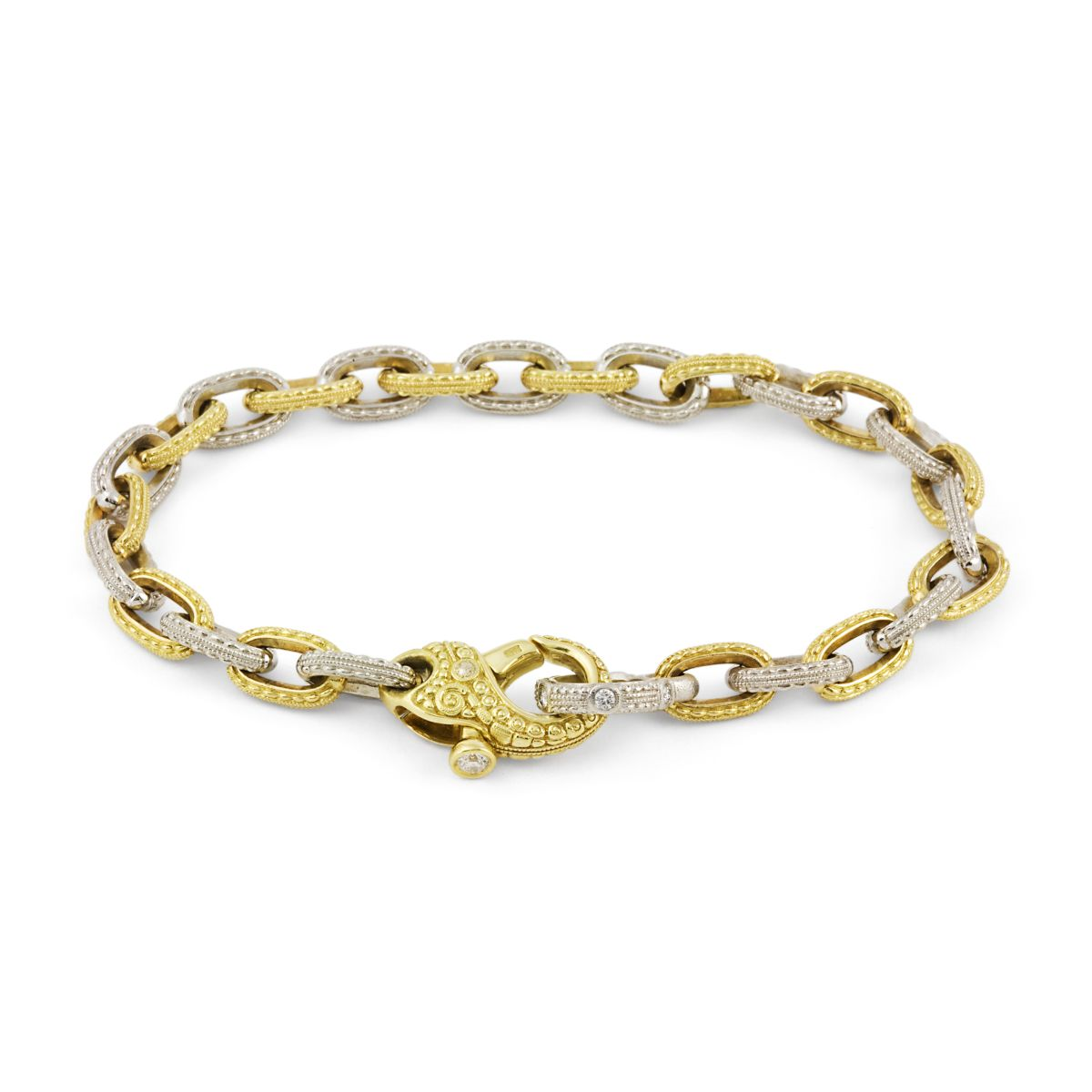 Platinum Gold and Diamond Bracelet