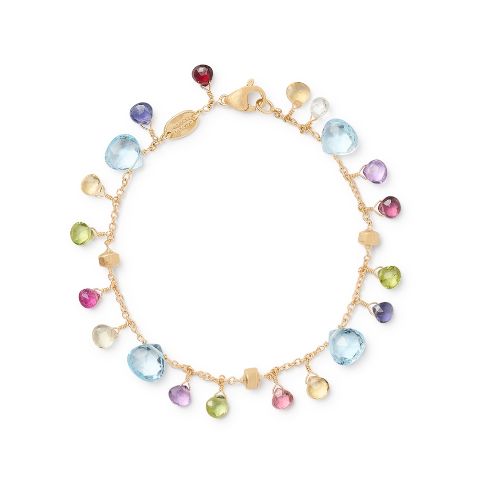 Paradise Gold Single-Strand Gemstone Bracelet, Topaz Accents