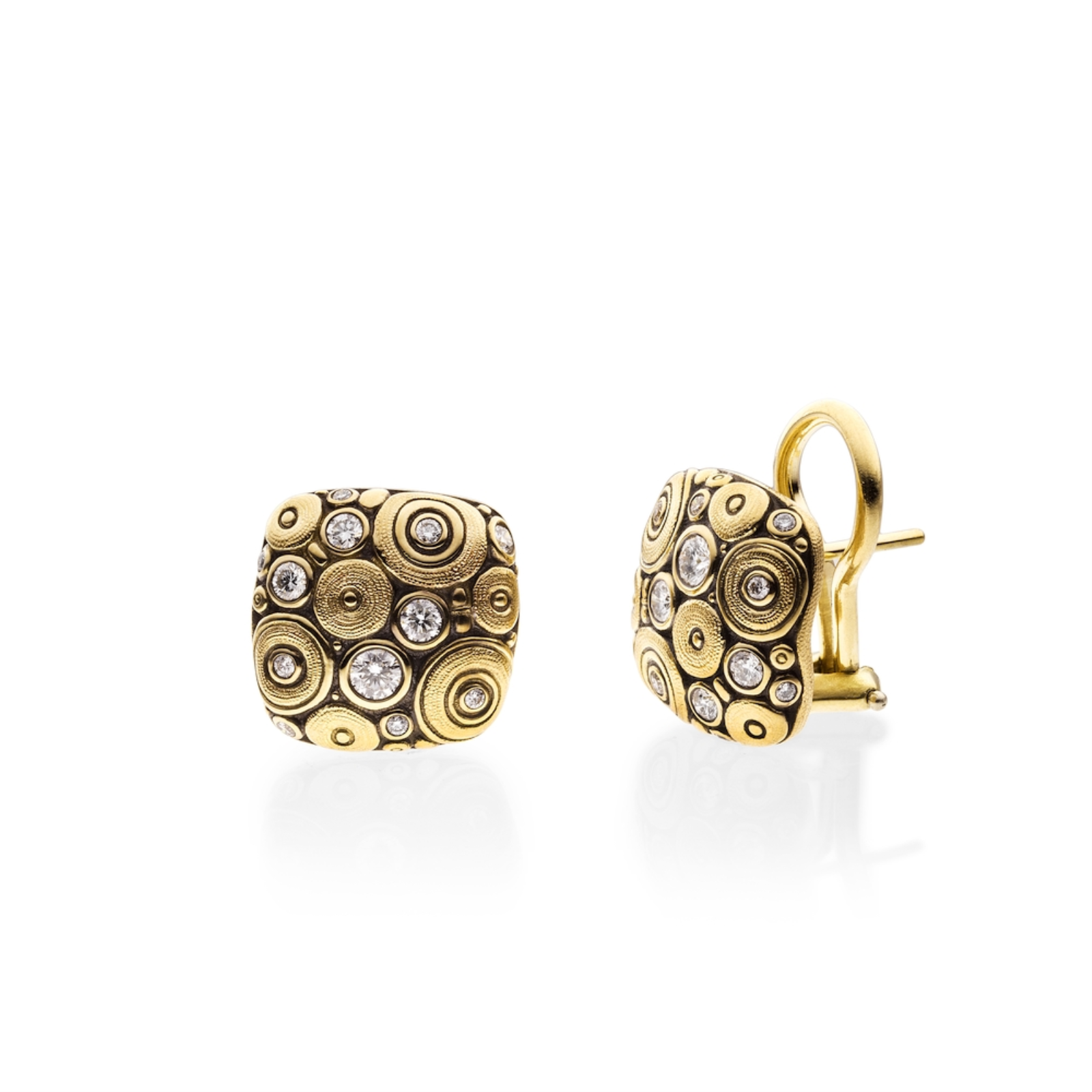 Gold and Diamond Earrings