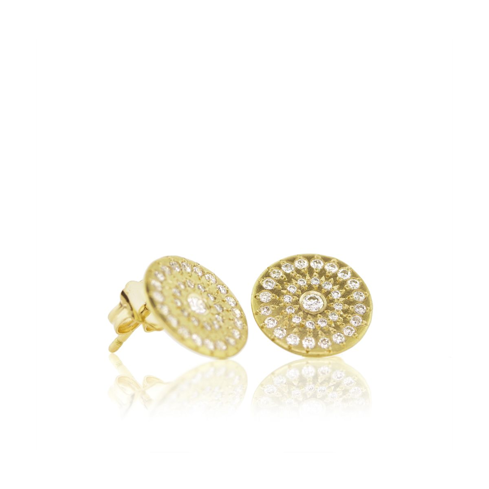 GOLD AND DIAMOND STAR STUDS