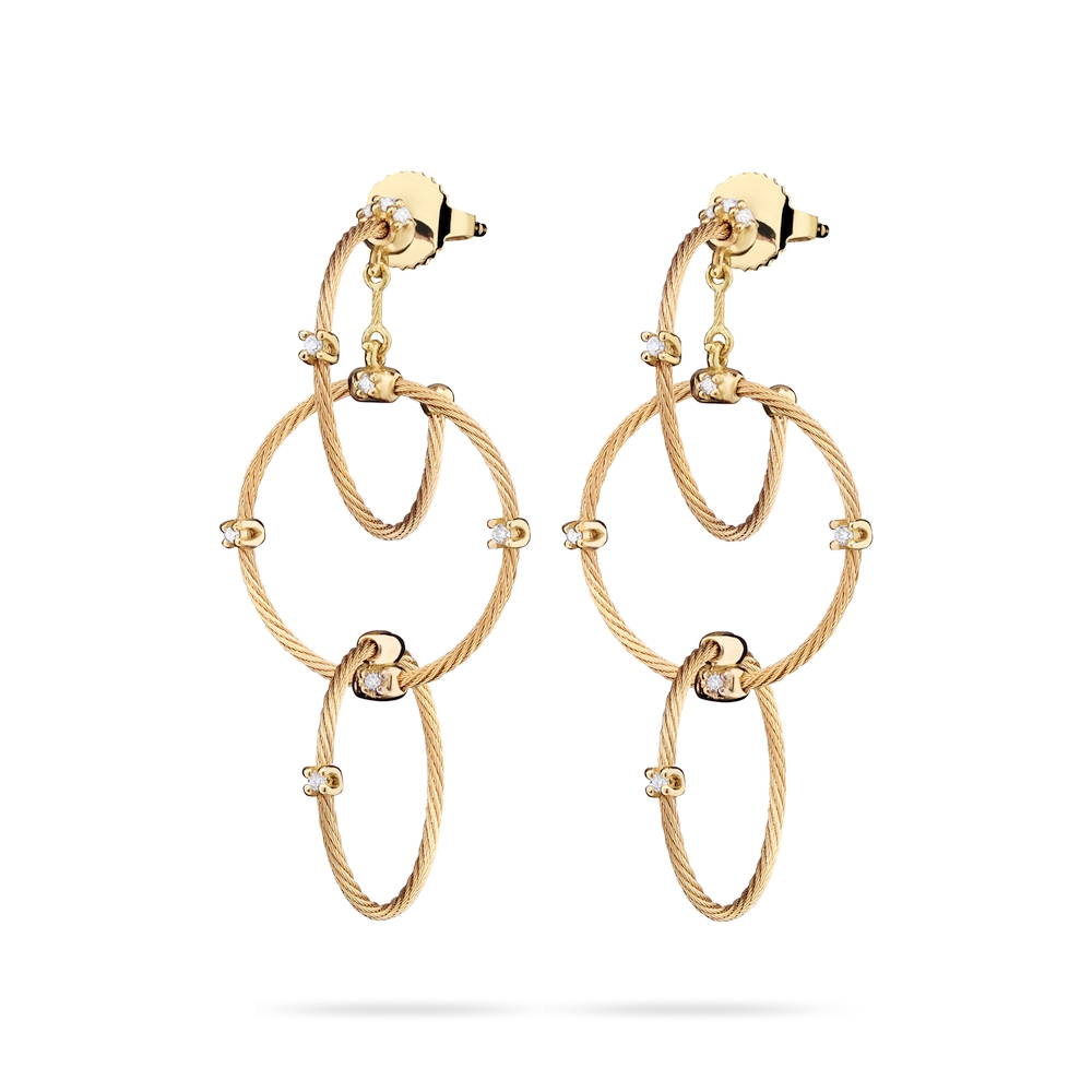 Triple Unity Rain Chain Earrings