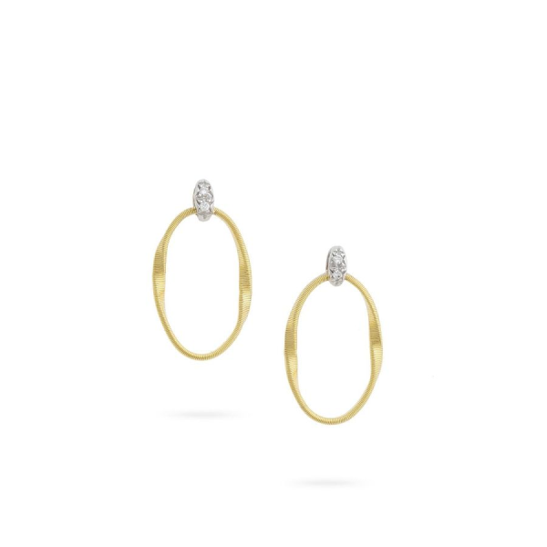 Gold and Diamond Marrakech Onde Link Earrings