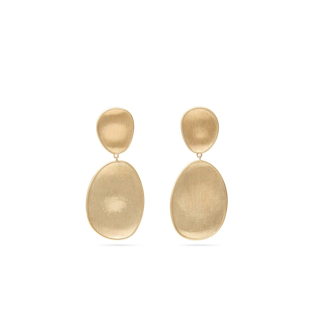 Yellow Gold Lunaria Drop Earrings