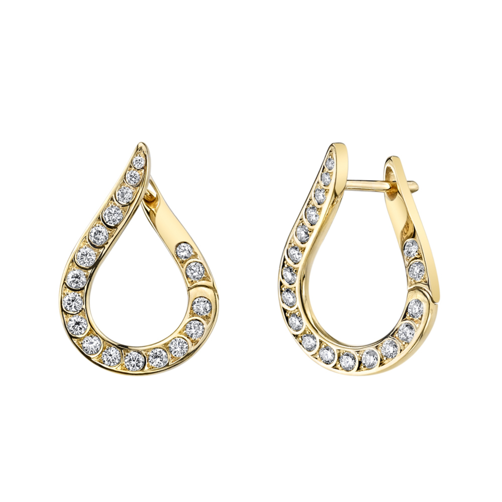 Gold and Diamond 1948 Drop Earrings