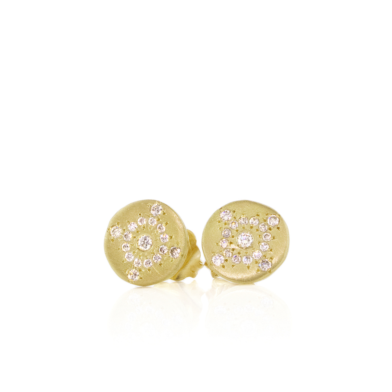 GOLD AND DIAMOND SHIMMER STUDS