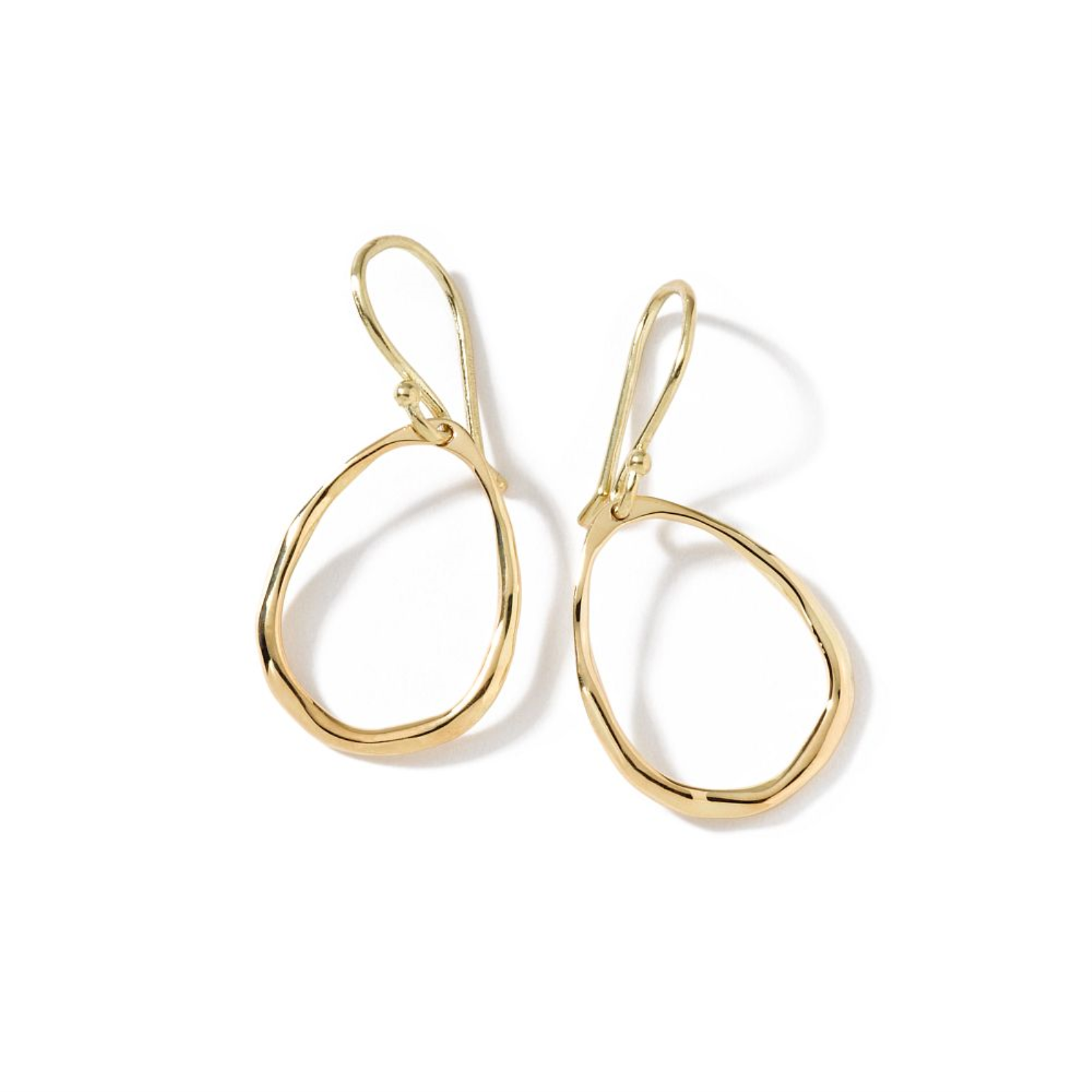 Gold Mini Squiggle Teardrop Earrings
