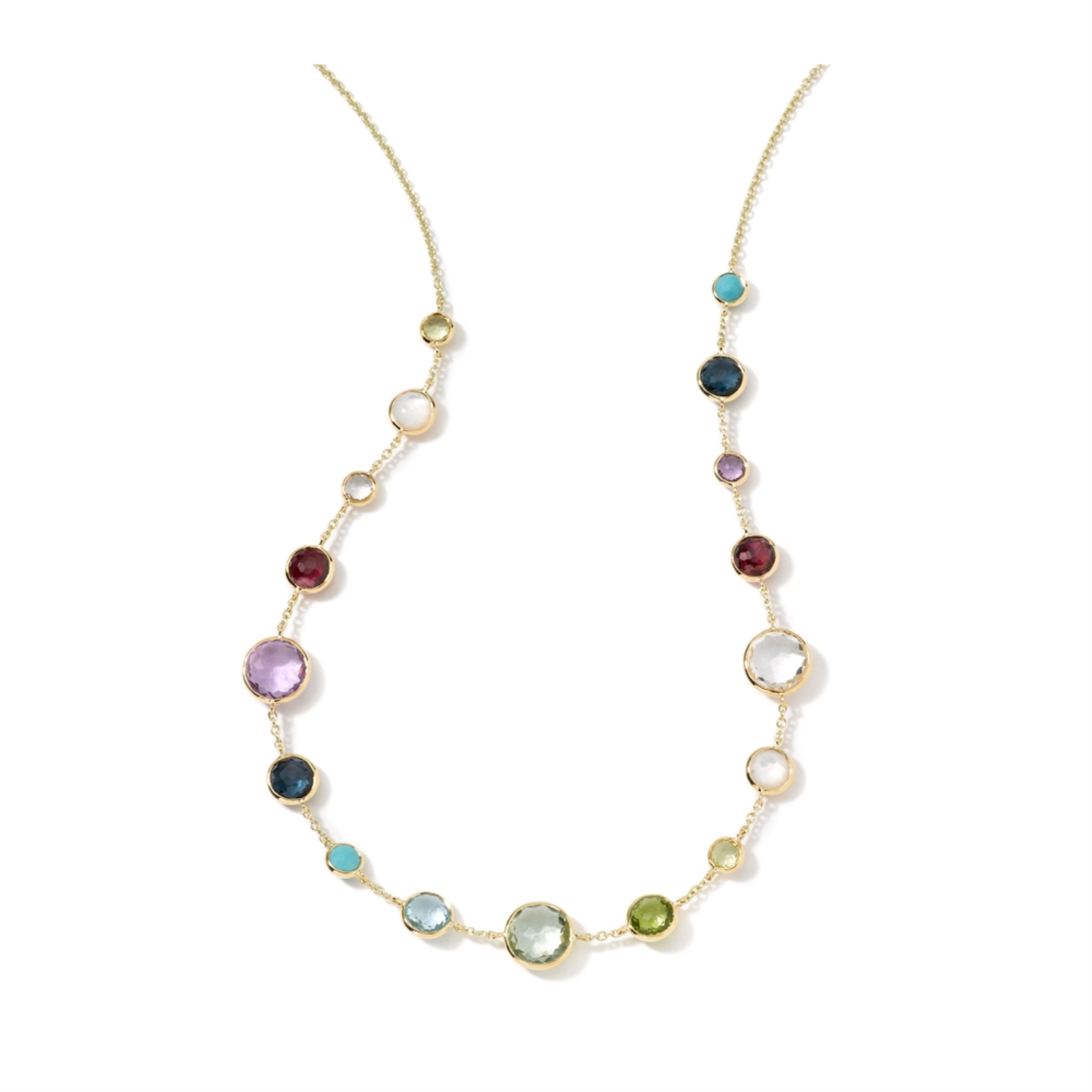 Gold and Gemstone Lollitini Short Necklace