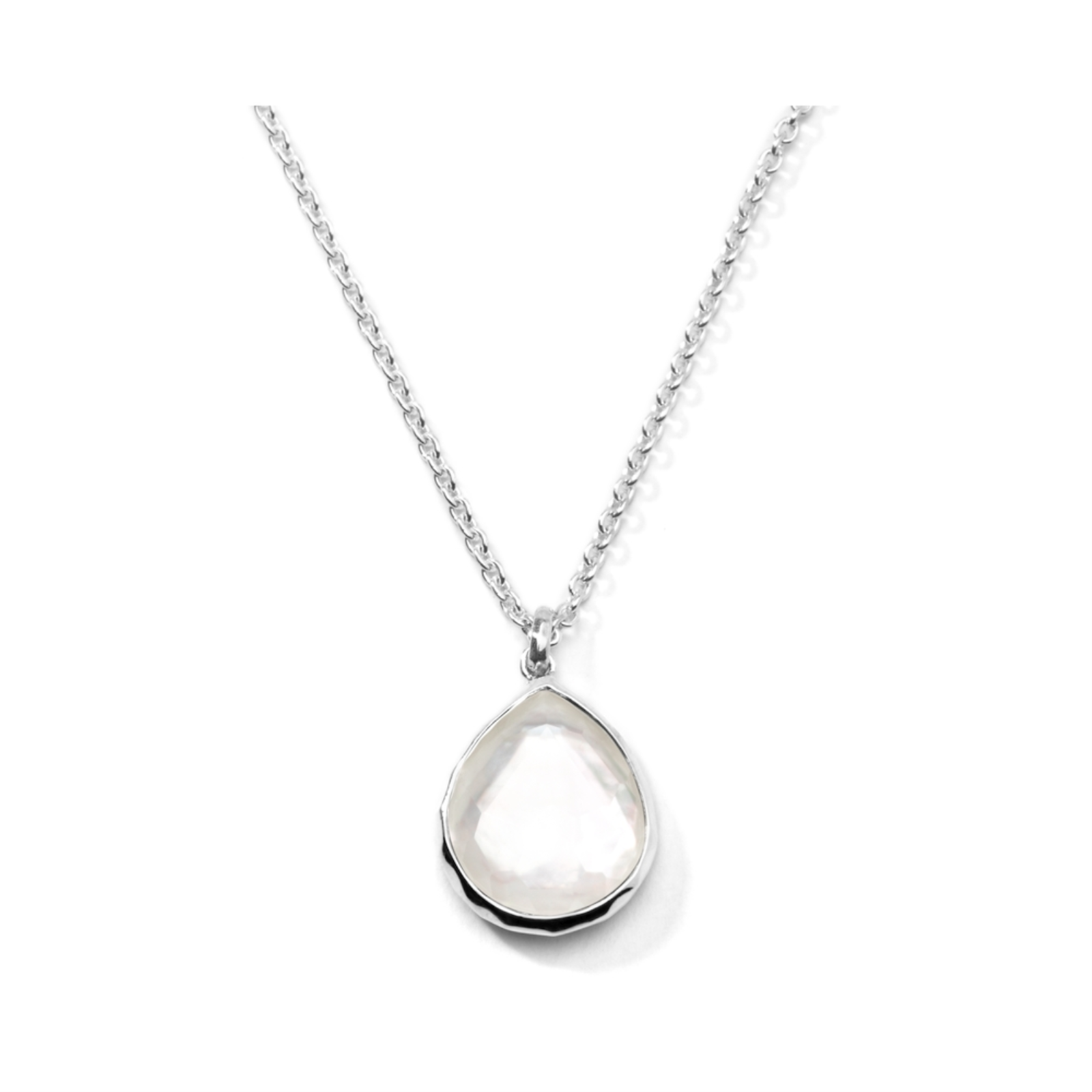 Silver Small Teardrop Pendant Necklace
