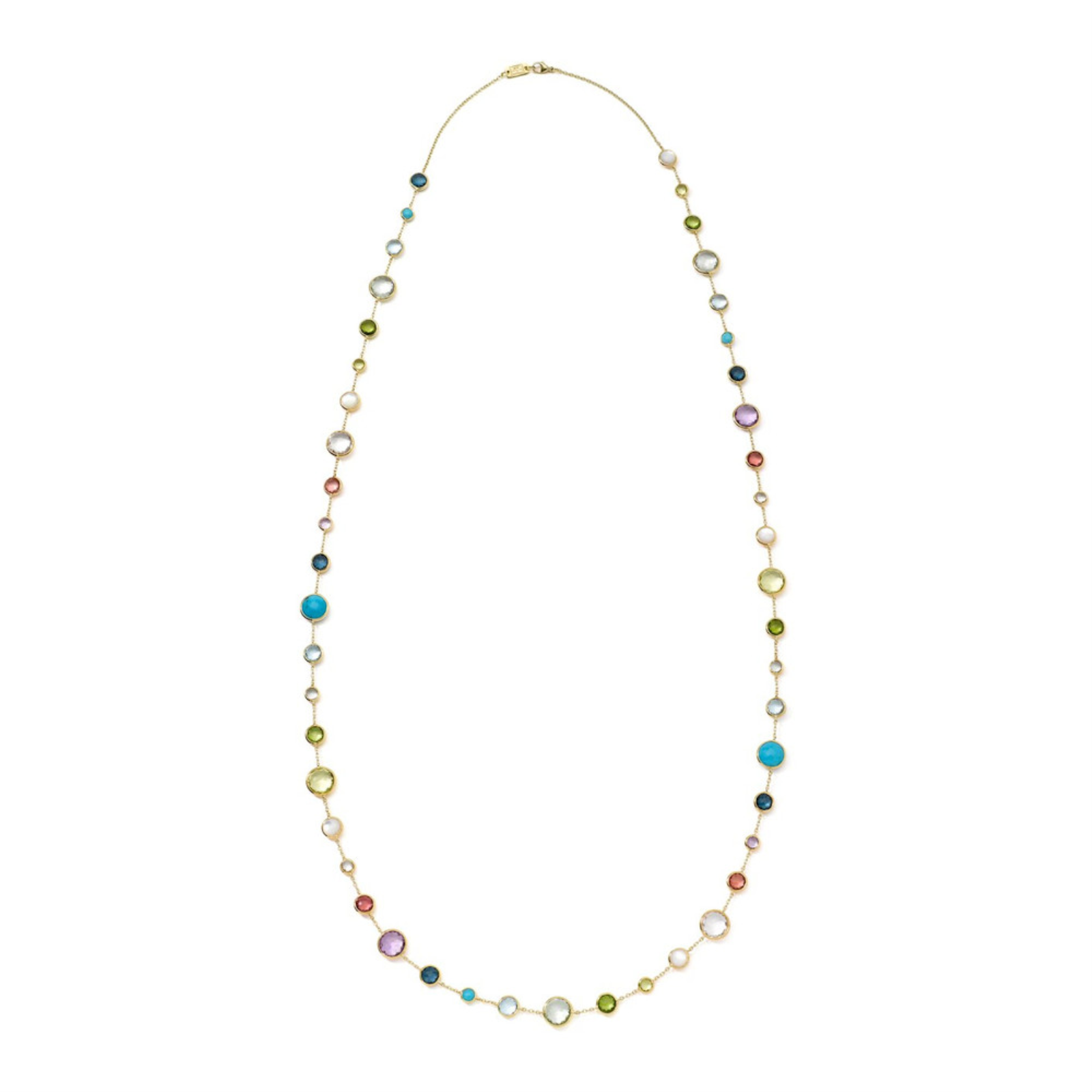 Gold and Gemstone Lollitini Long Necklace