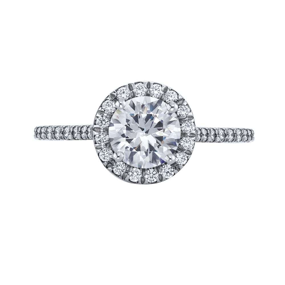 Platinum Micro-Pav and Eacute Halo