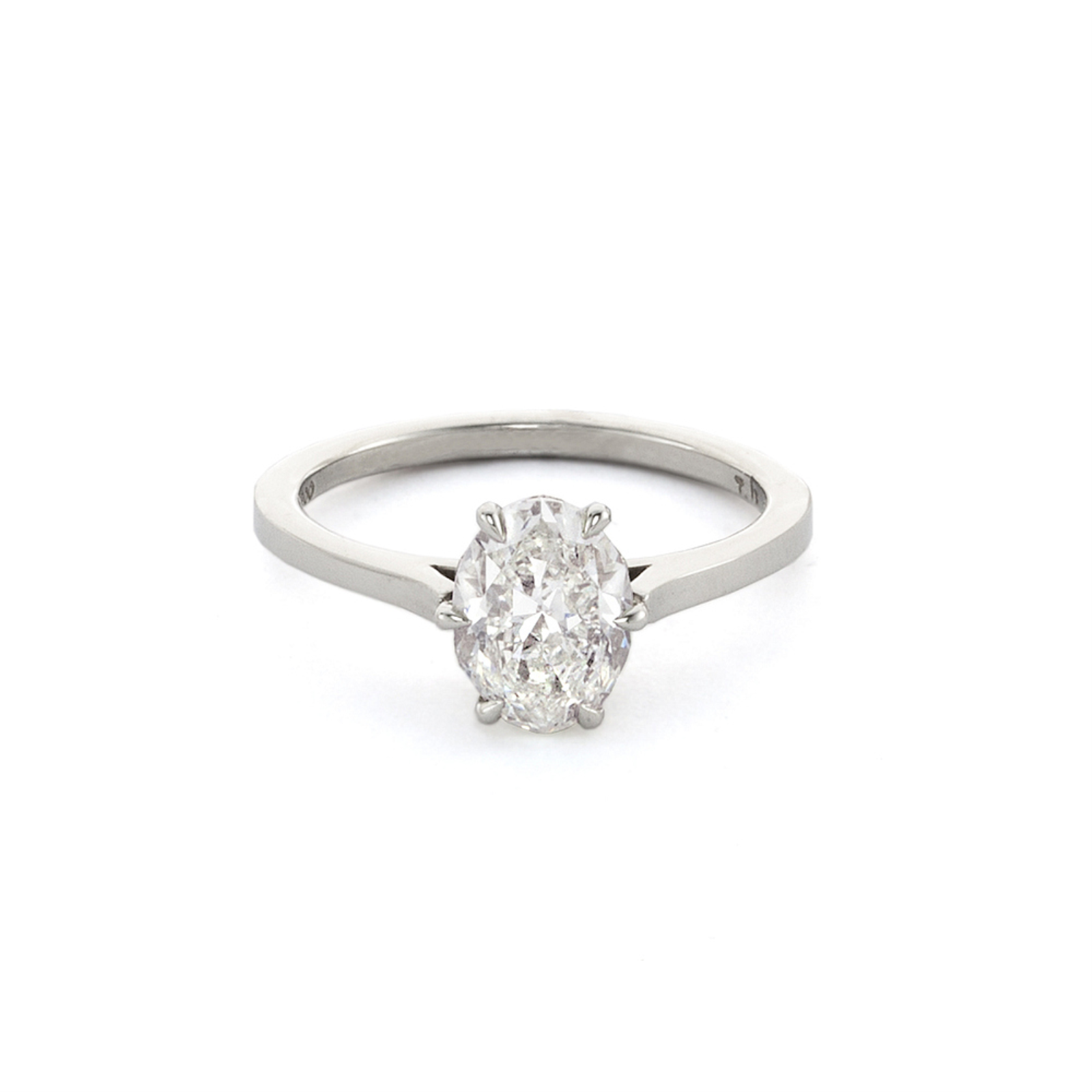 Roslyn Collection Platinum Diamond Milgrained Solitaire Engagement Mounting