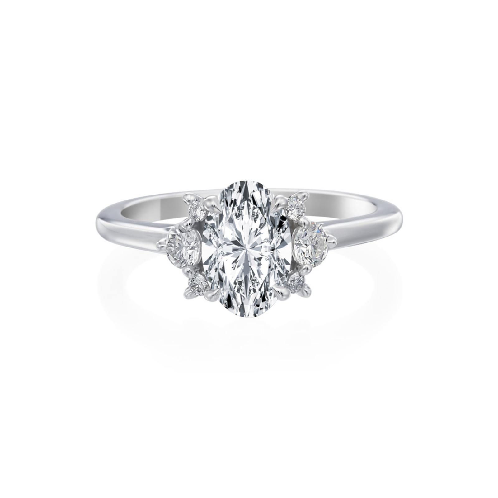 Roslyn Collection Platinum Engagement Ring Mounting