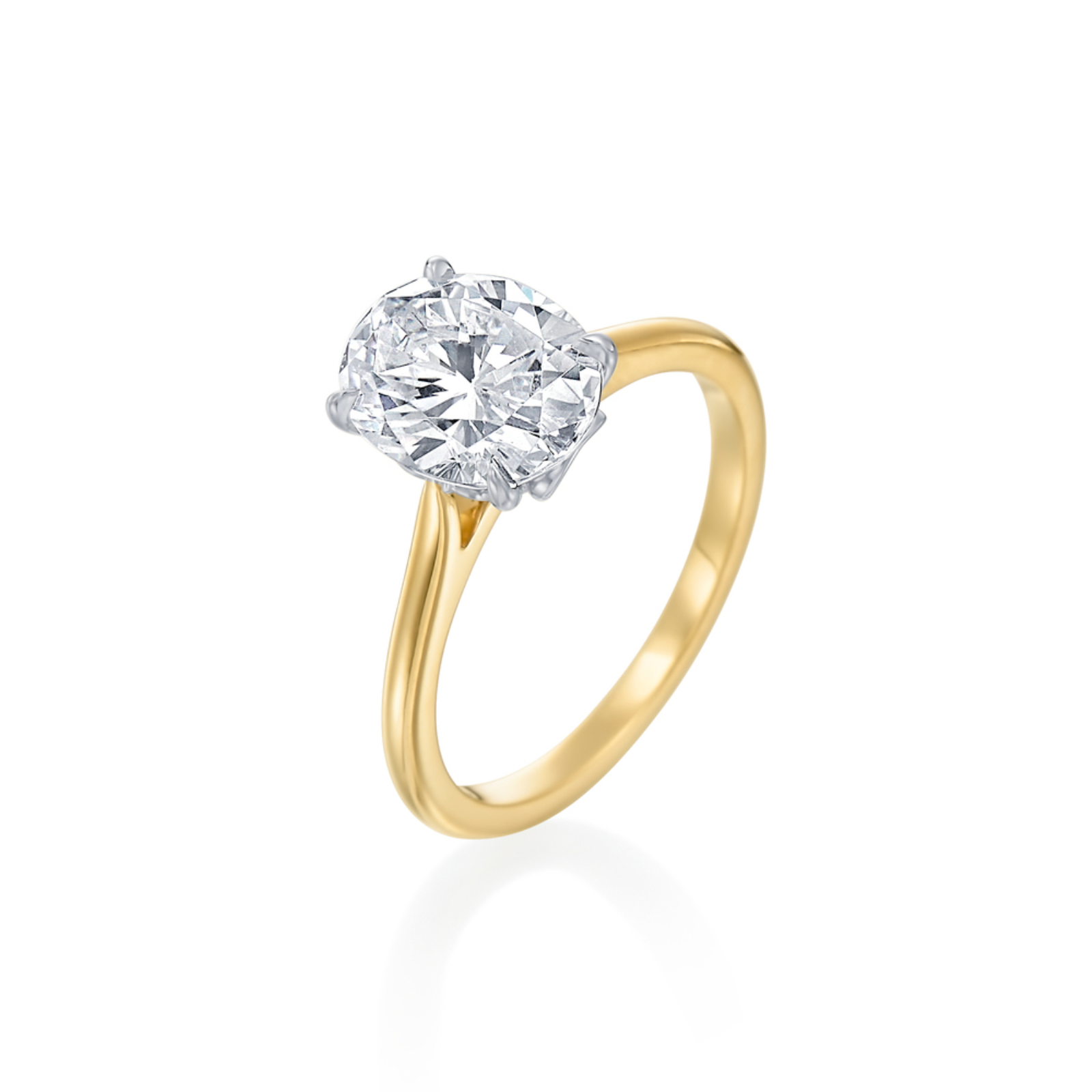 Open Petal Solitaire Ring