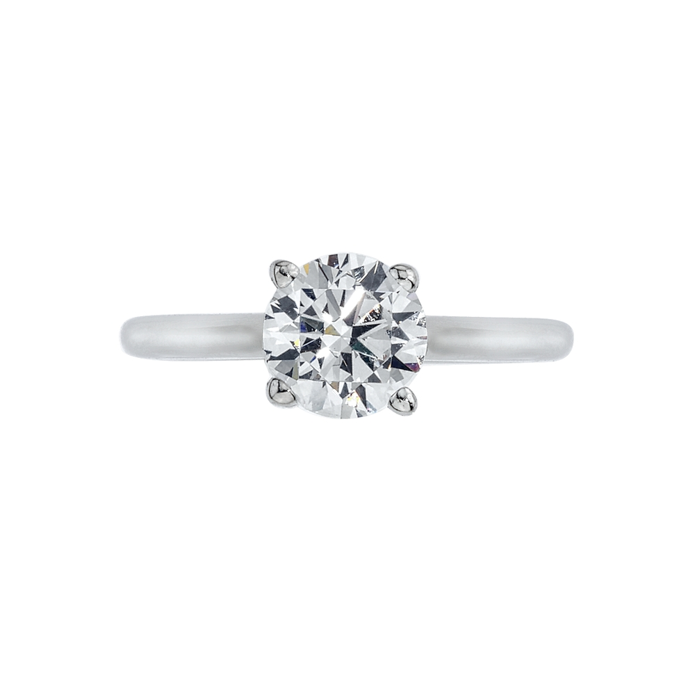 Platinum Solitaire for a 1.0 Round Cut Center Diamond