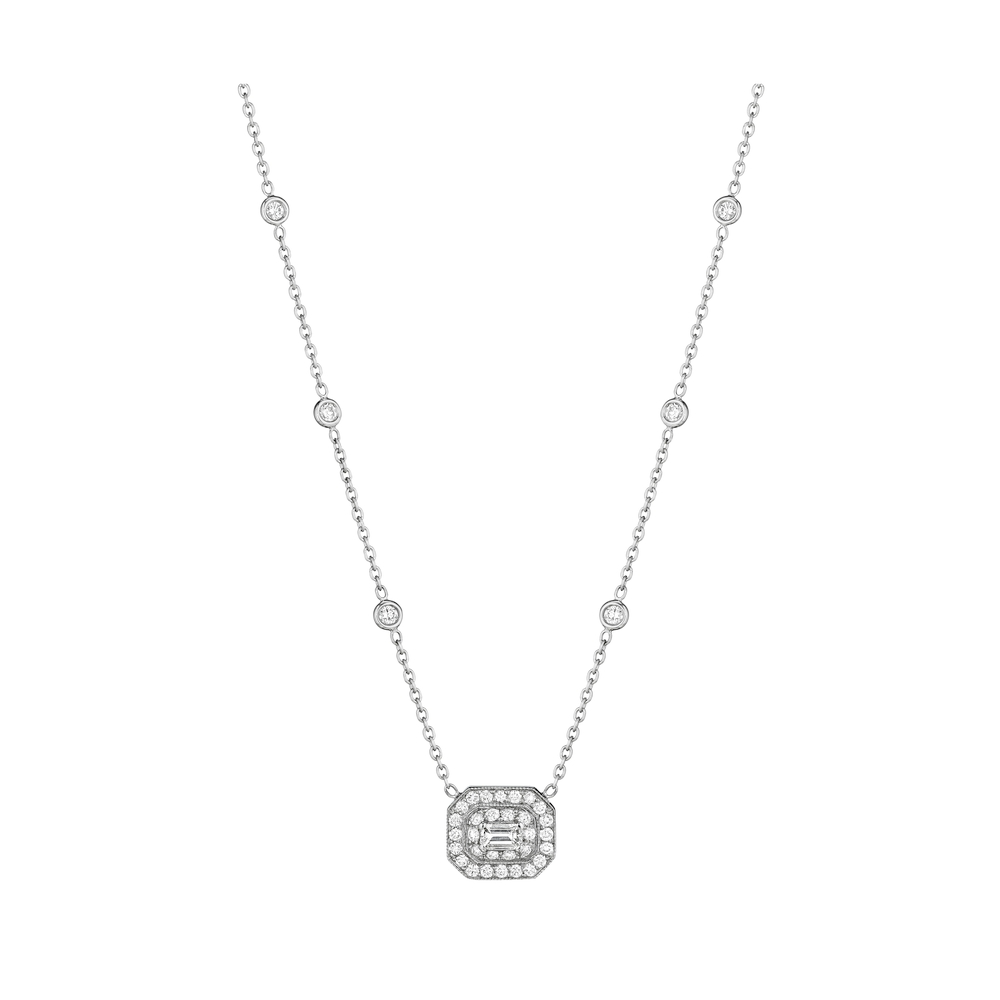 Emerald-Cut Art Deco Necklace