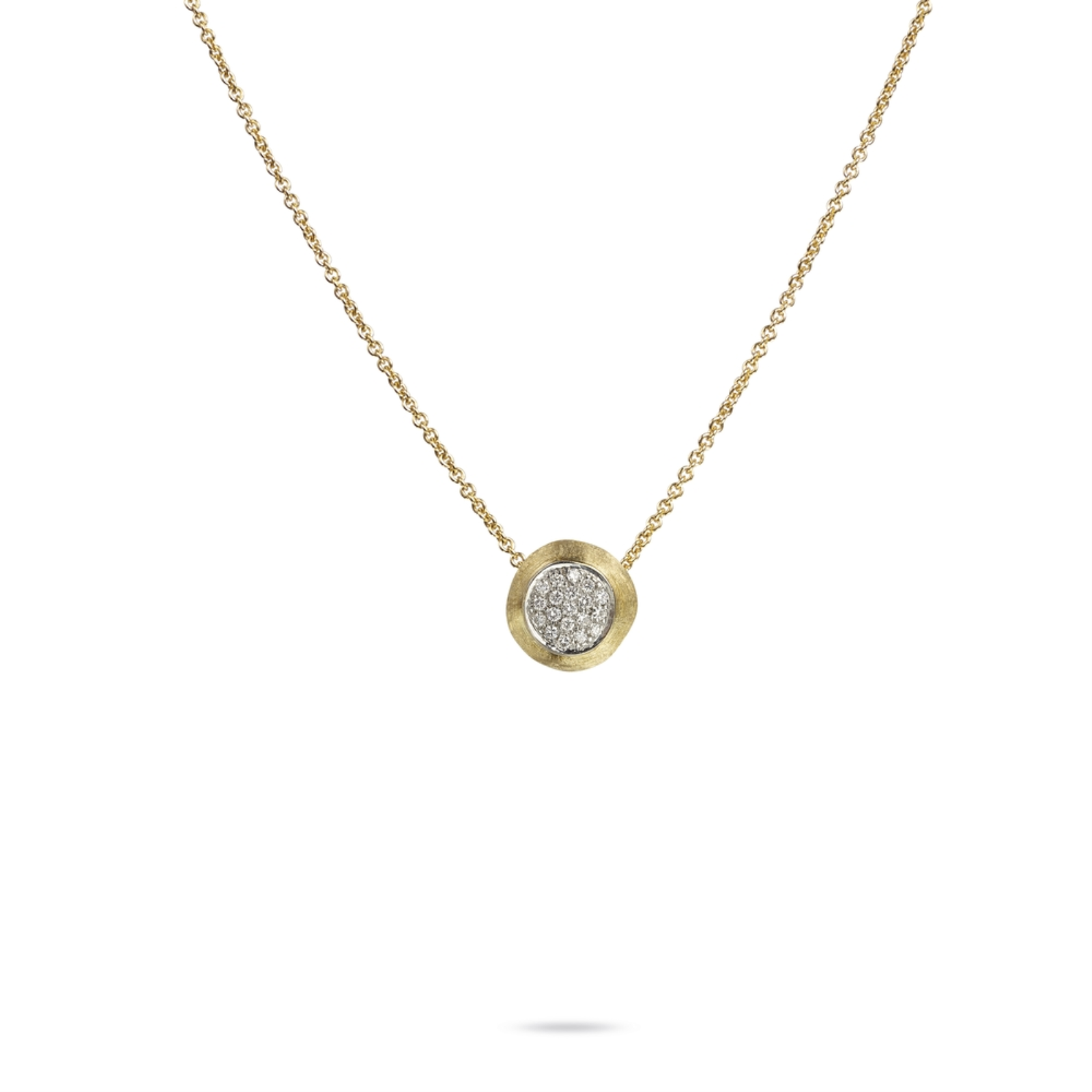Jaipur Gold Diamond Pavé Disk Pendant