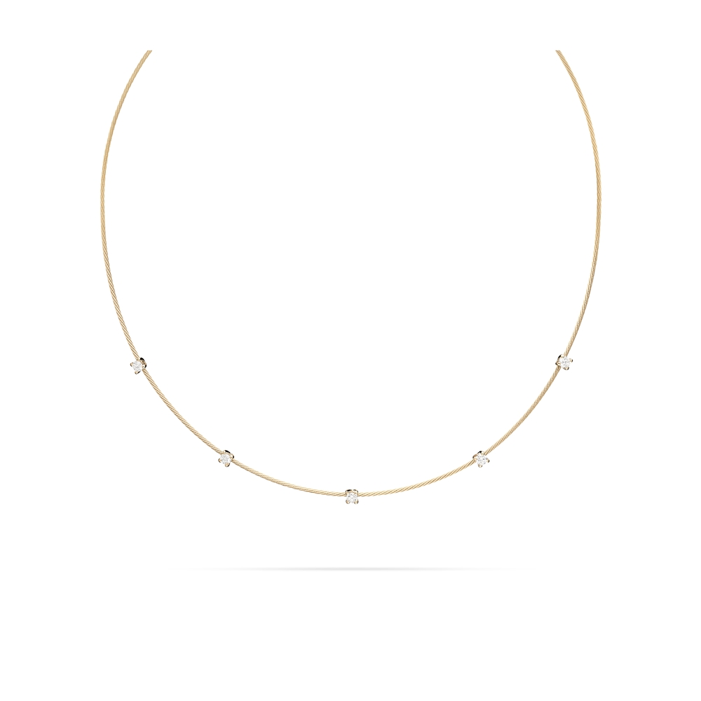 Single Unity Necklace With 5 Diamonds