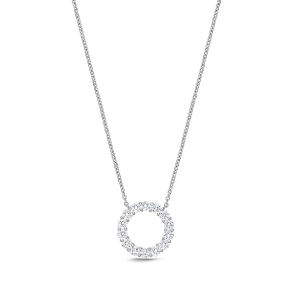 White Gold and Diamond Circle Necklace
