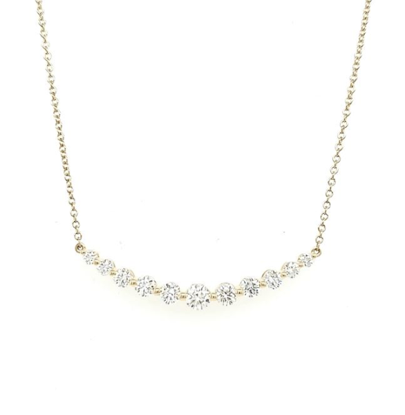 Gold and Diamond Smile Necklace