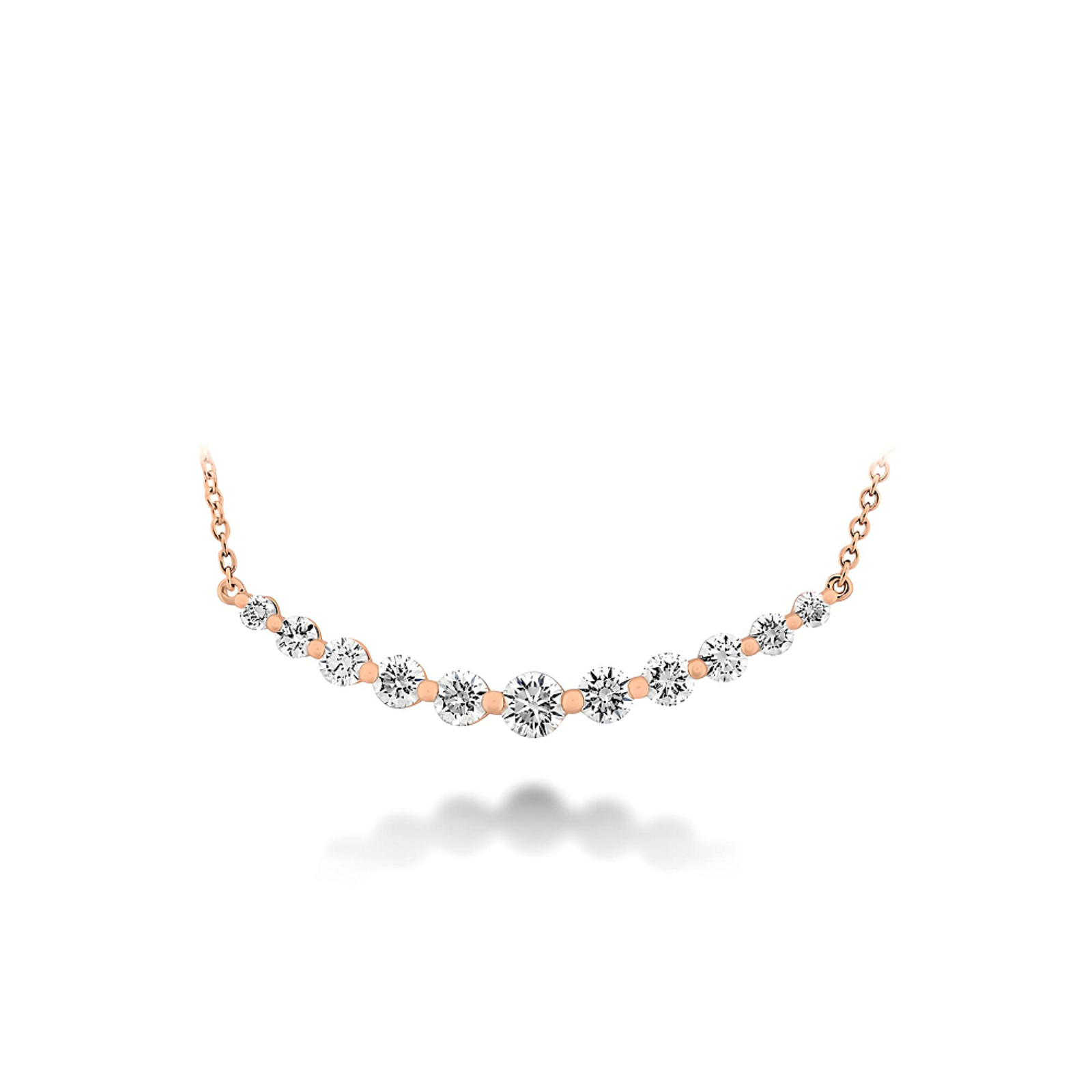 Rose Gold and Diamond Smile Necklace