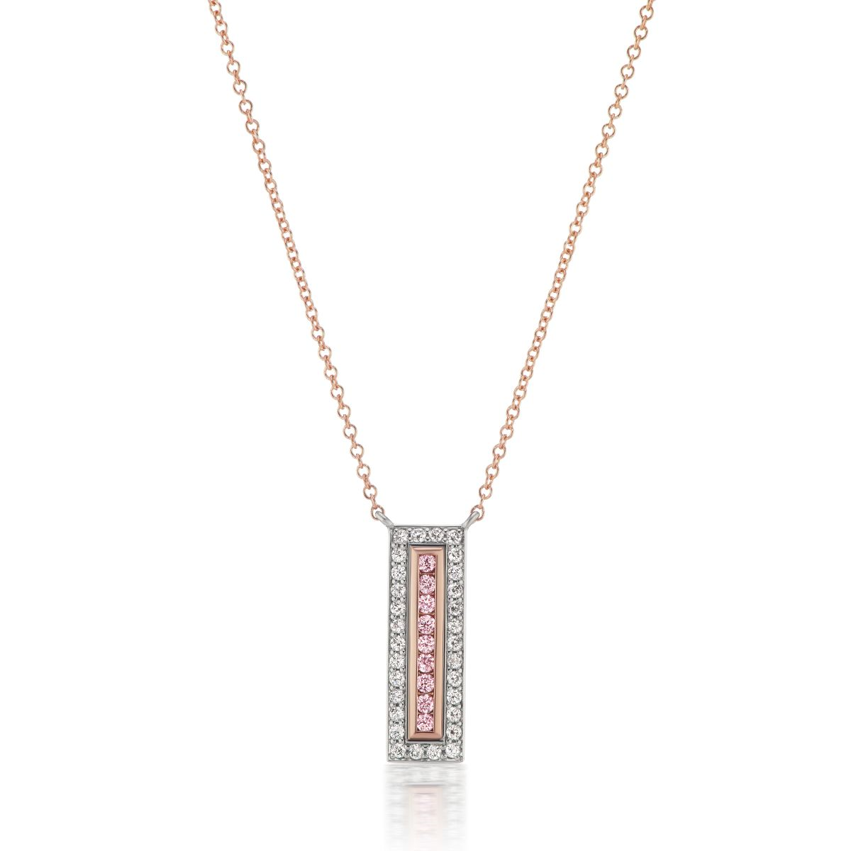 Argyle Pink Diamond Vertical Bar Necklace