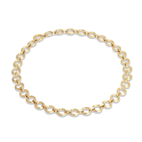 Jaipur Gold Flat Link Collar Necklace