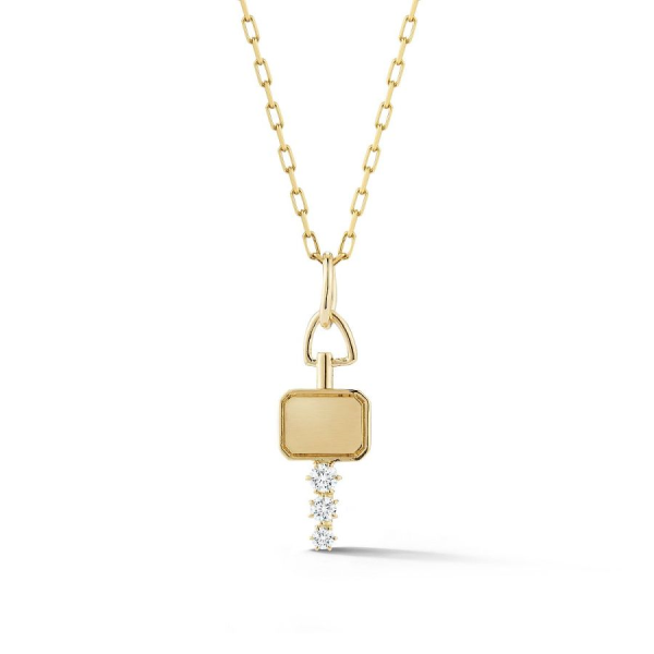 Gold and Diamond Catherine Mini Key Charm