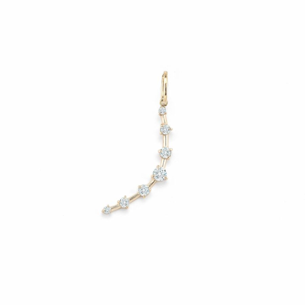 Gold and Diamond Crescent Charm