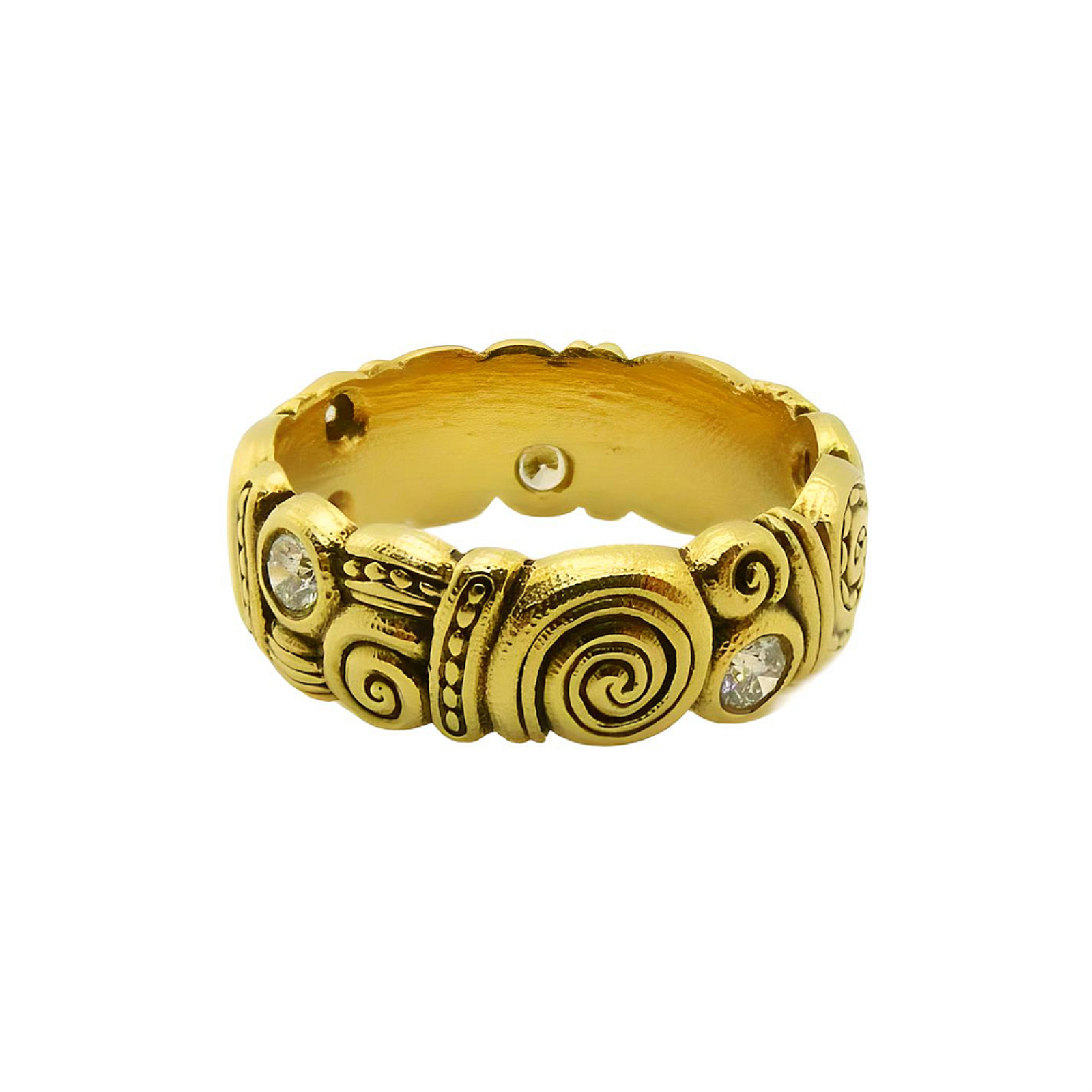 Gold and Diamond Nautilus Ring