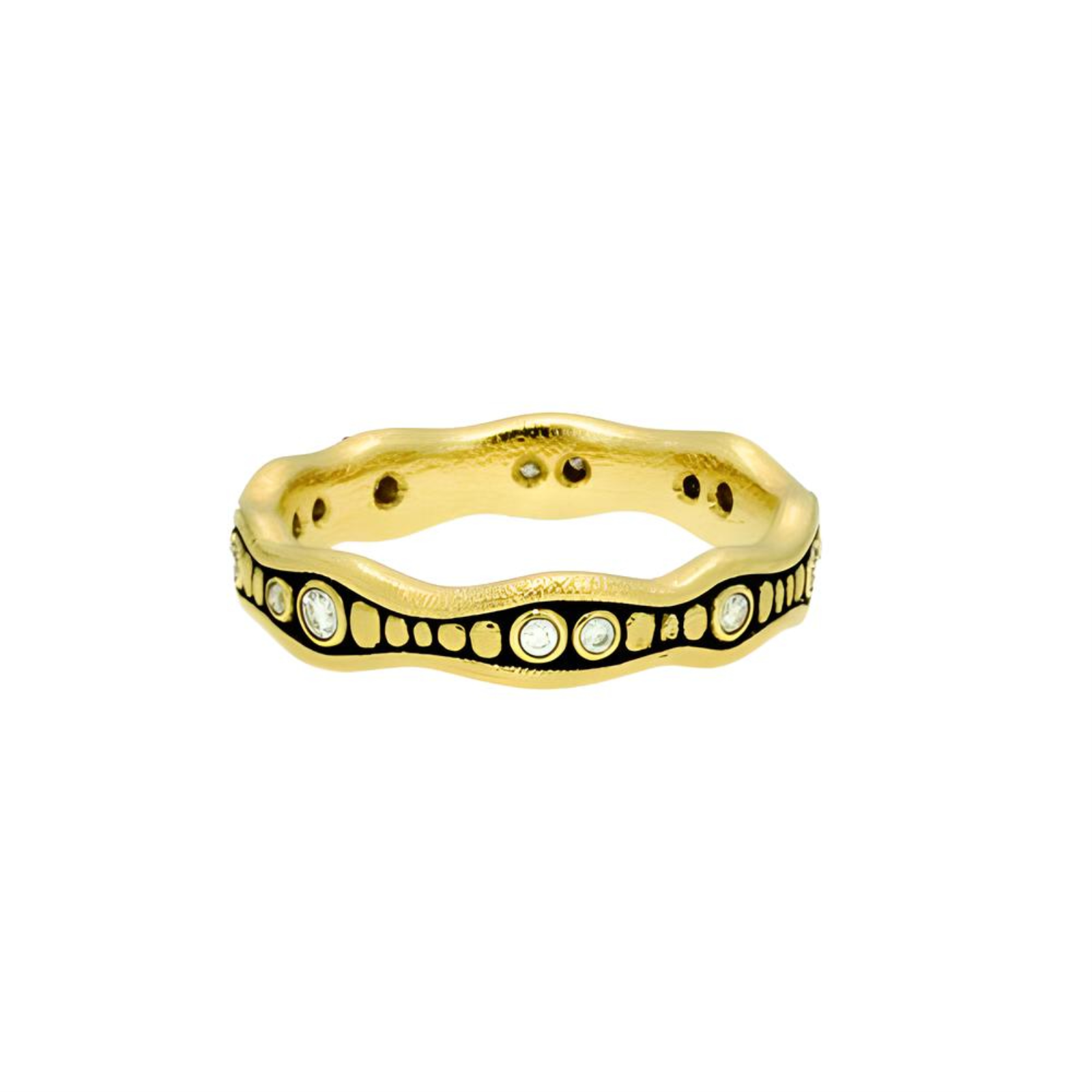 Gold and Diamond Band Ring