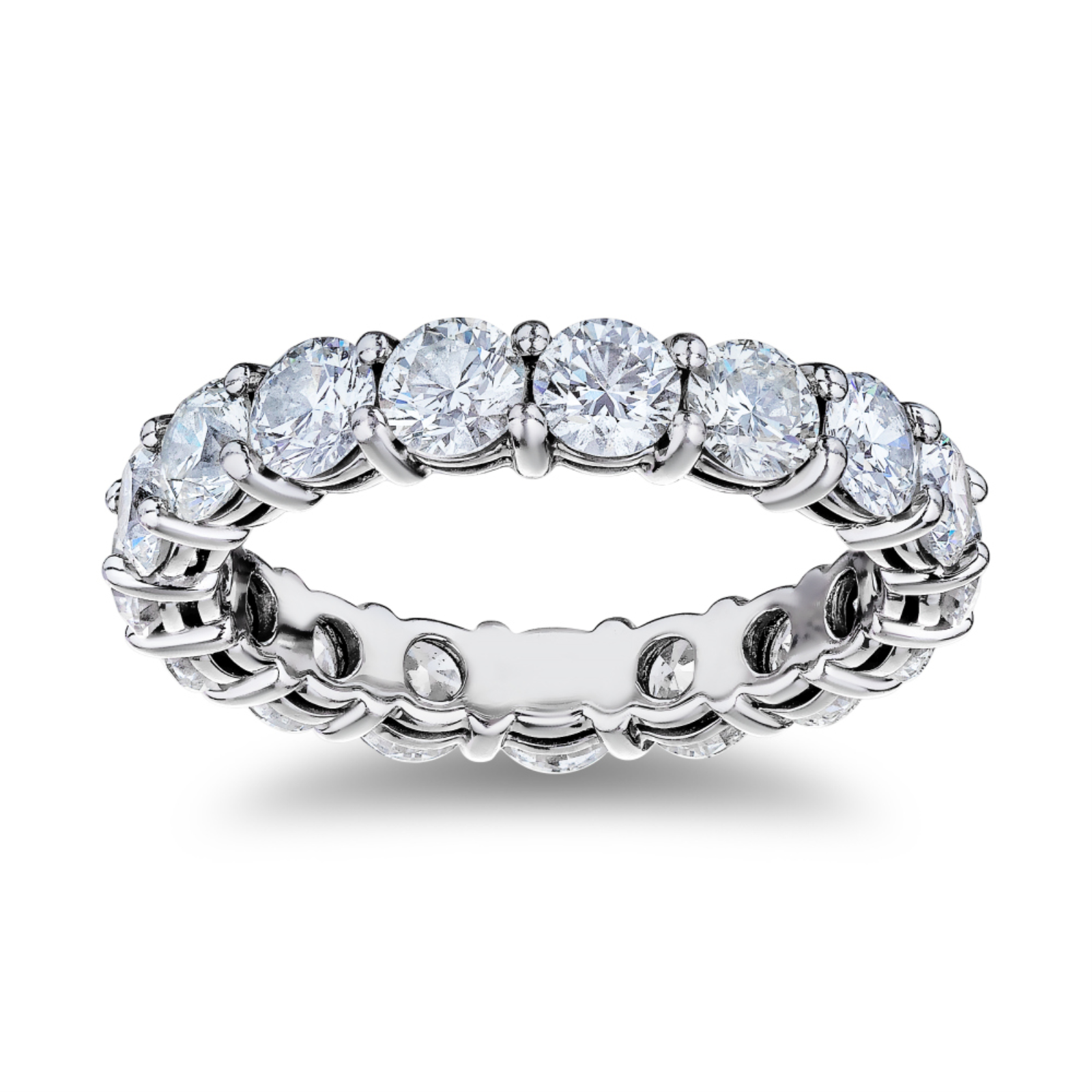 Platinum and Diamond Eternity Band Ring