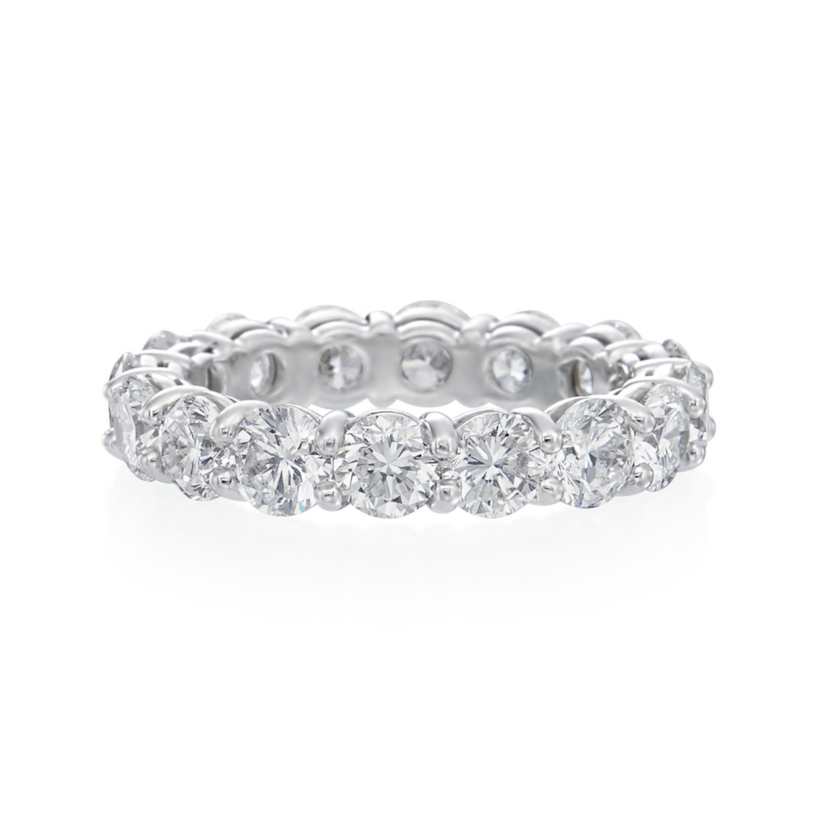 Platinum Brilliant Cut Diamond Eternity Wedding Band Ring