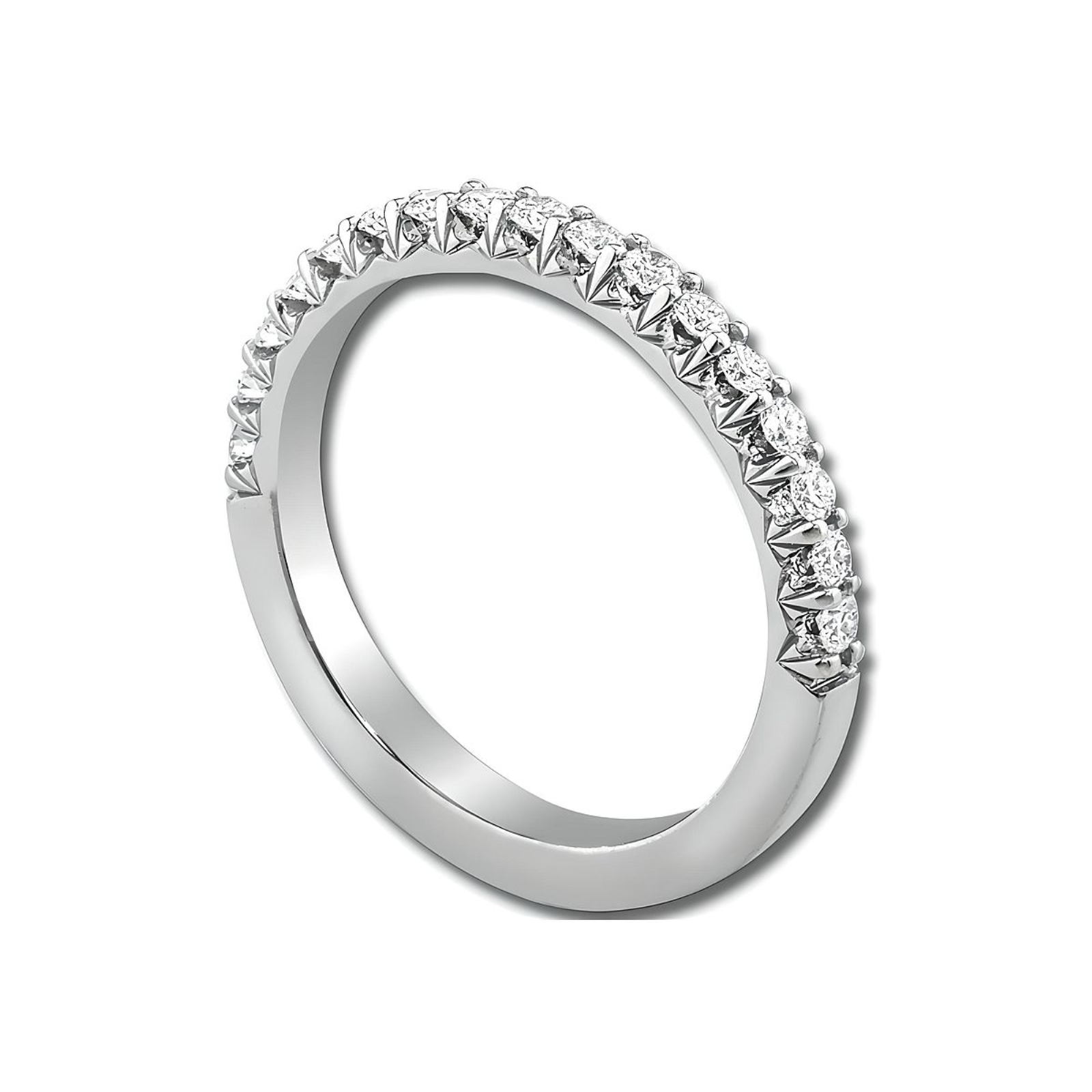 Royal Prong 17 Stone Halfway Eternity Band