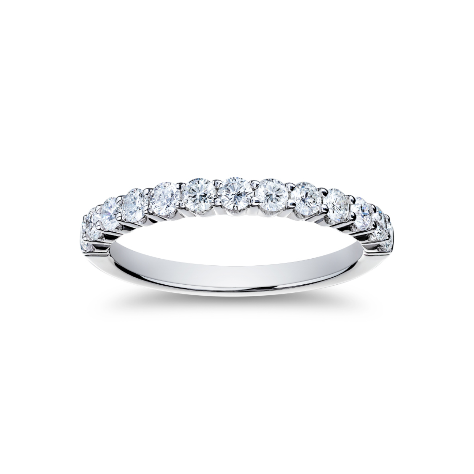 White Gold and Diamond Halfway Eternity Band