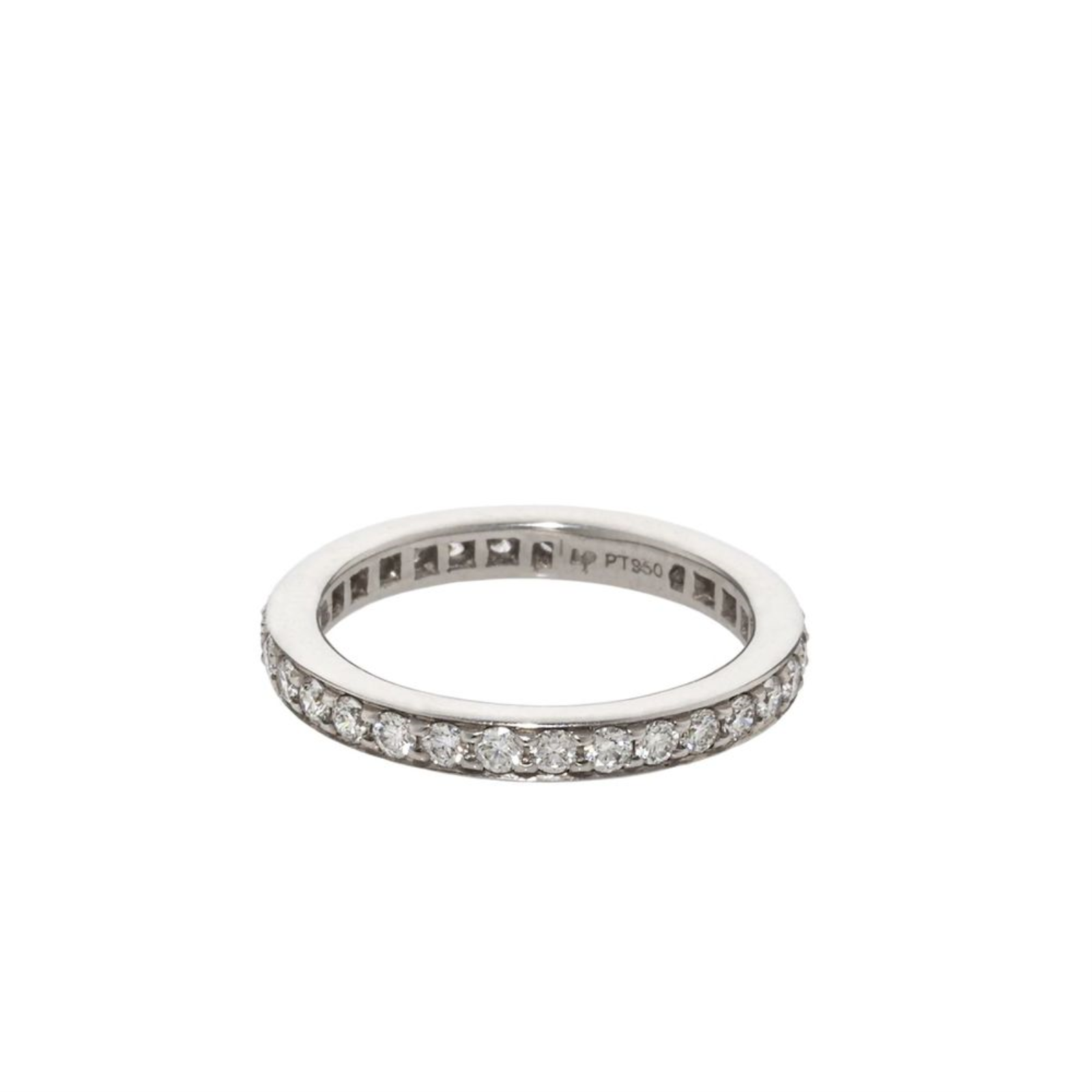 Platinum Bead-Set Eternity Band