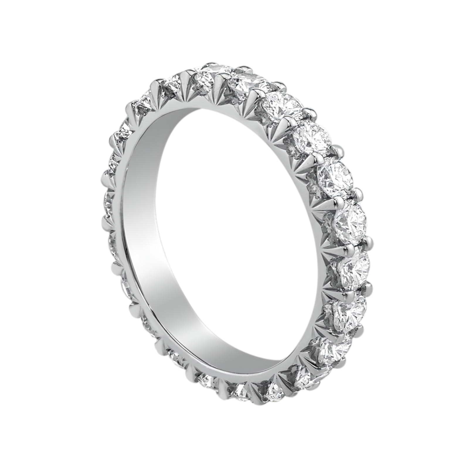 Platinum and Diamond Eternity Band Ring