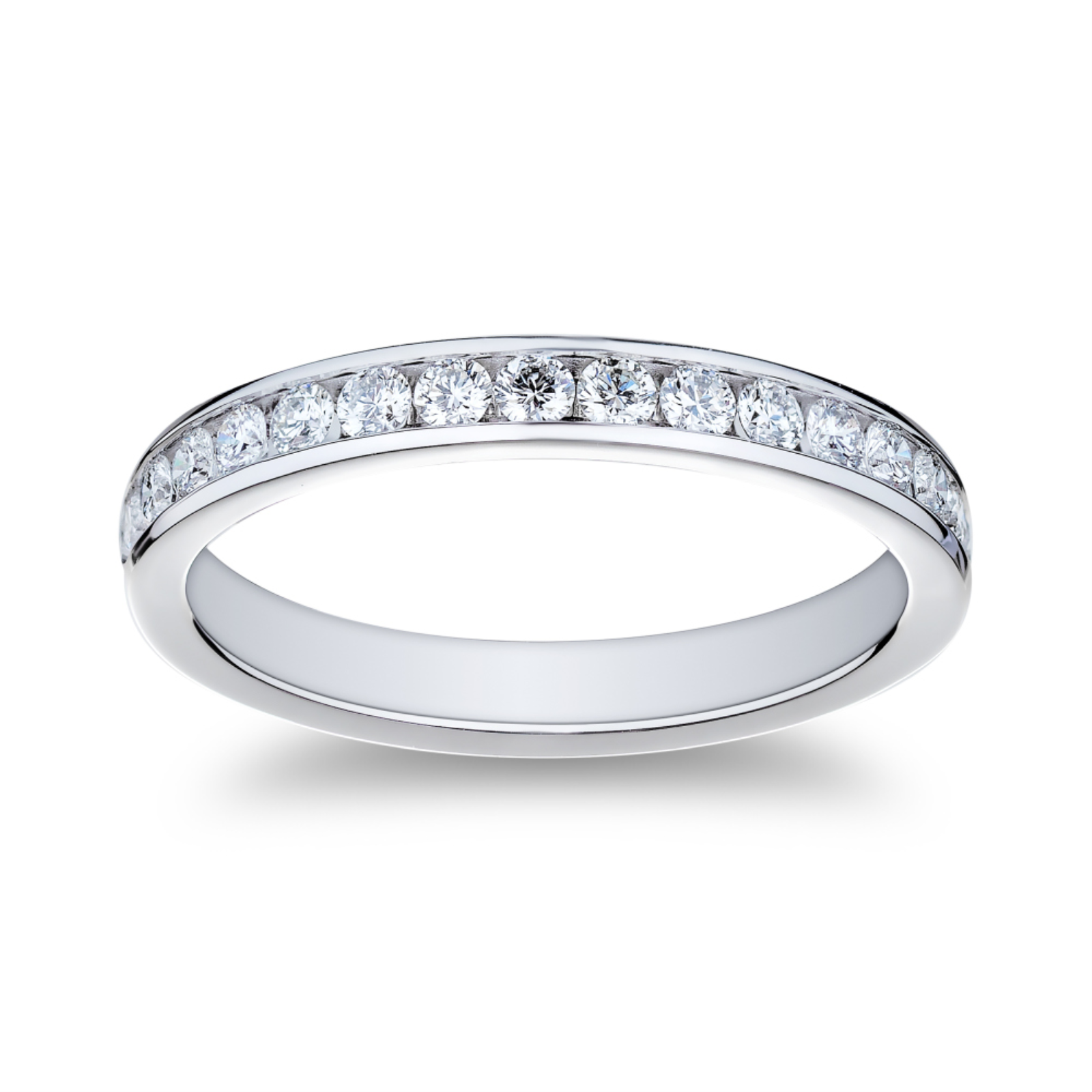 White Gold and Diamond Halfway Band