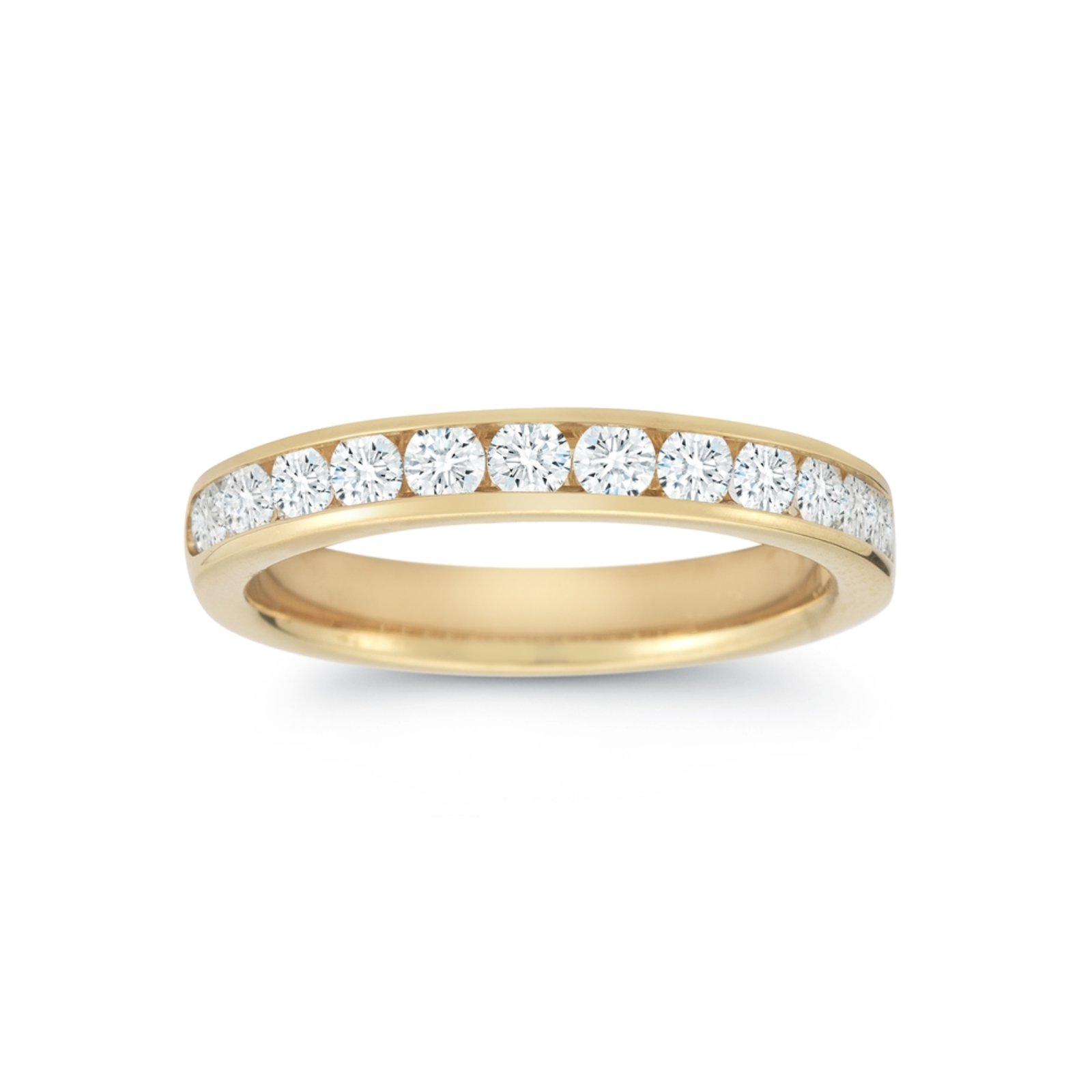 Gold and Diamond Channel Set Band