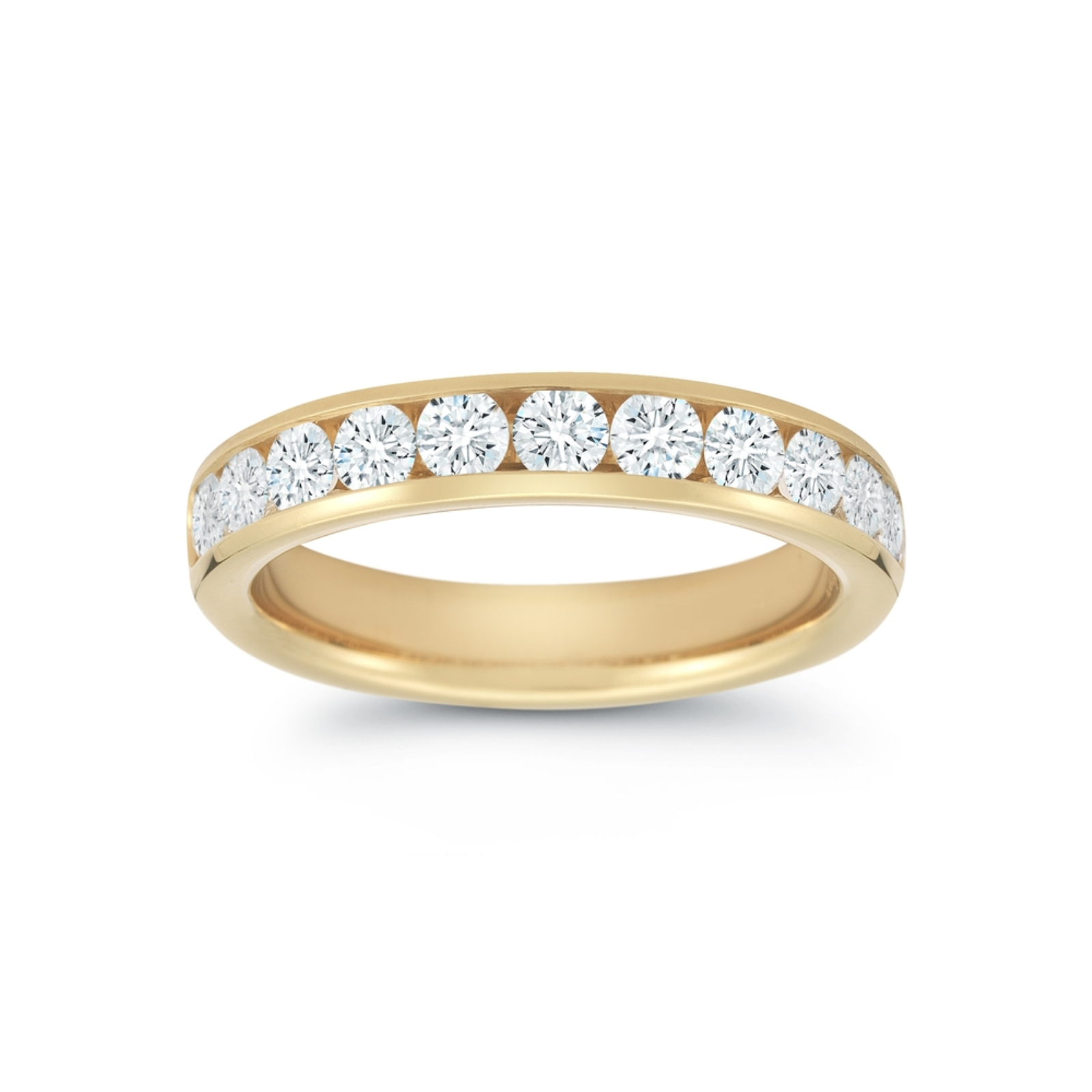 Gold and Diamond Channel Set Band