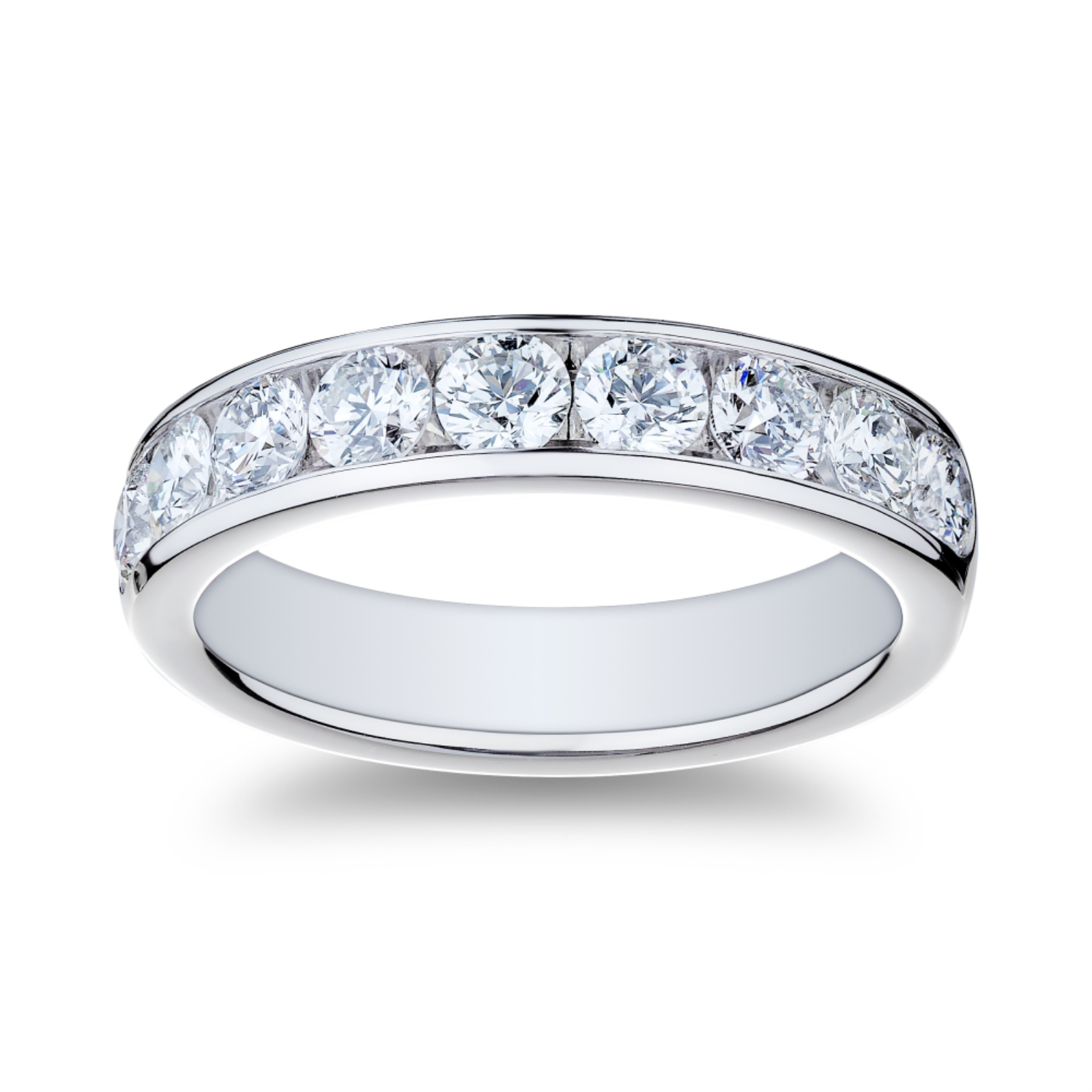 White Gold and Diamond Halfway Band