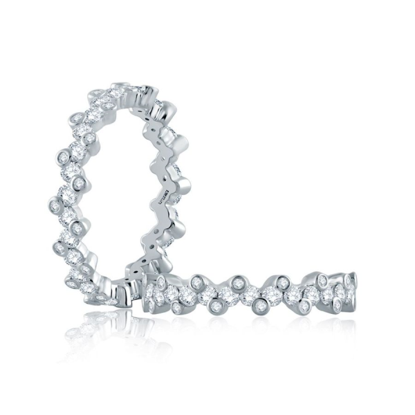 Platinum and Diamond Band Ring