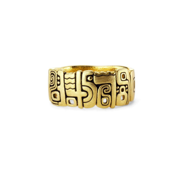 Gold Numbers Band Ring