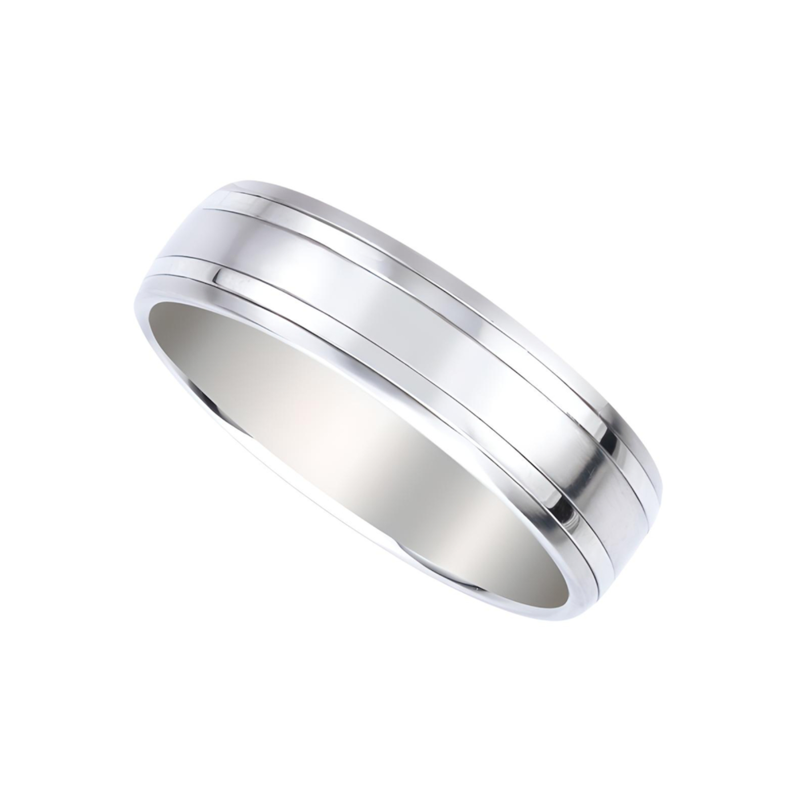 Platinum Satin and High Polish Mens Band