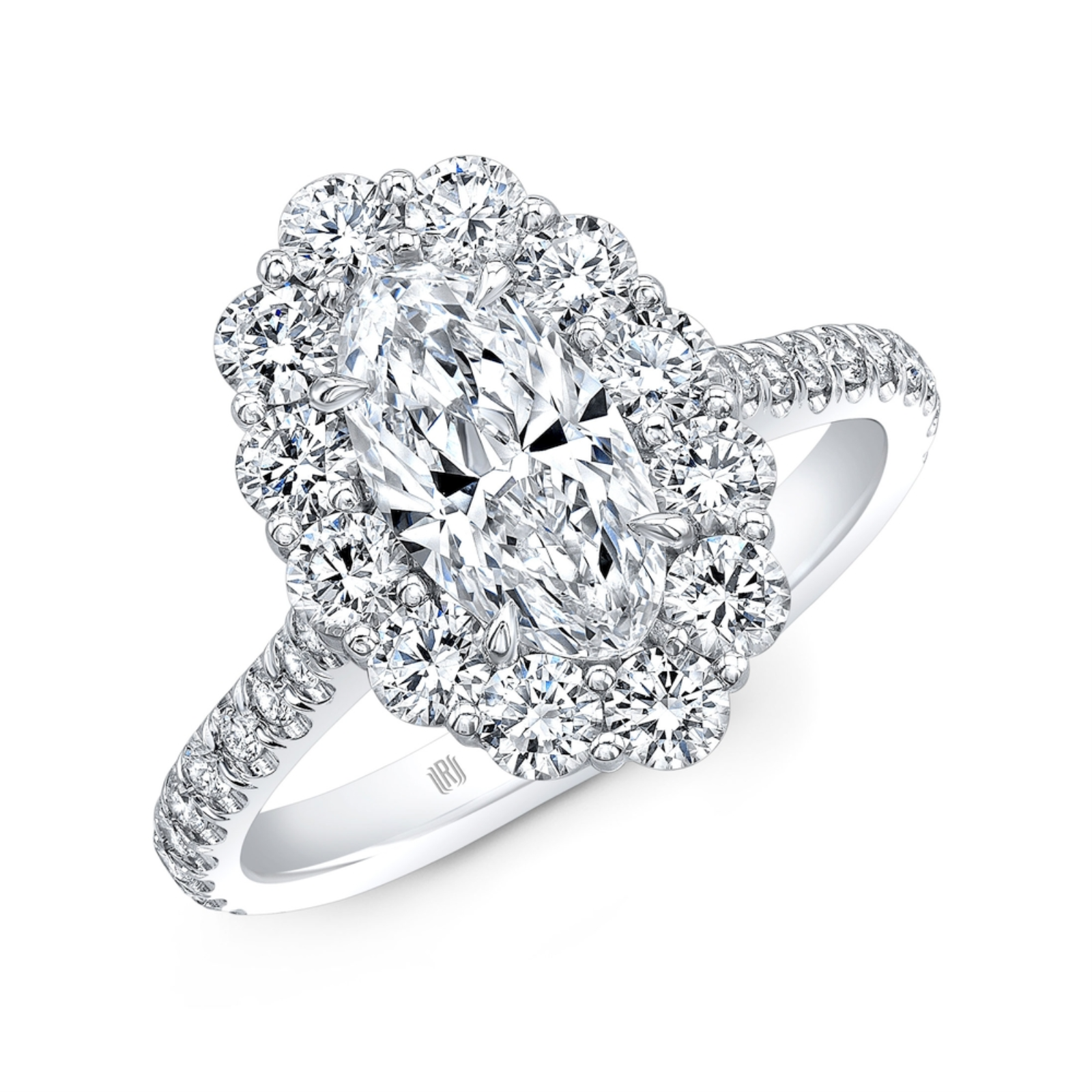 Moval Halo Engagement Ring