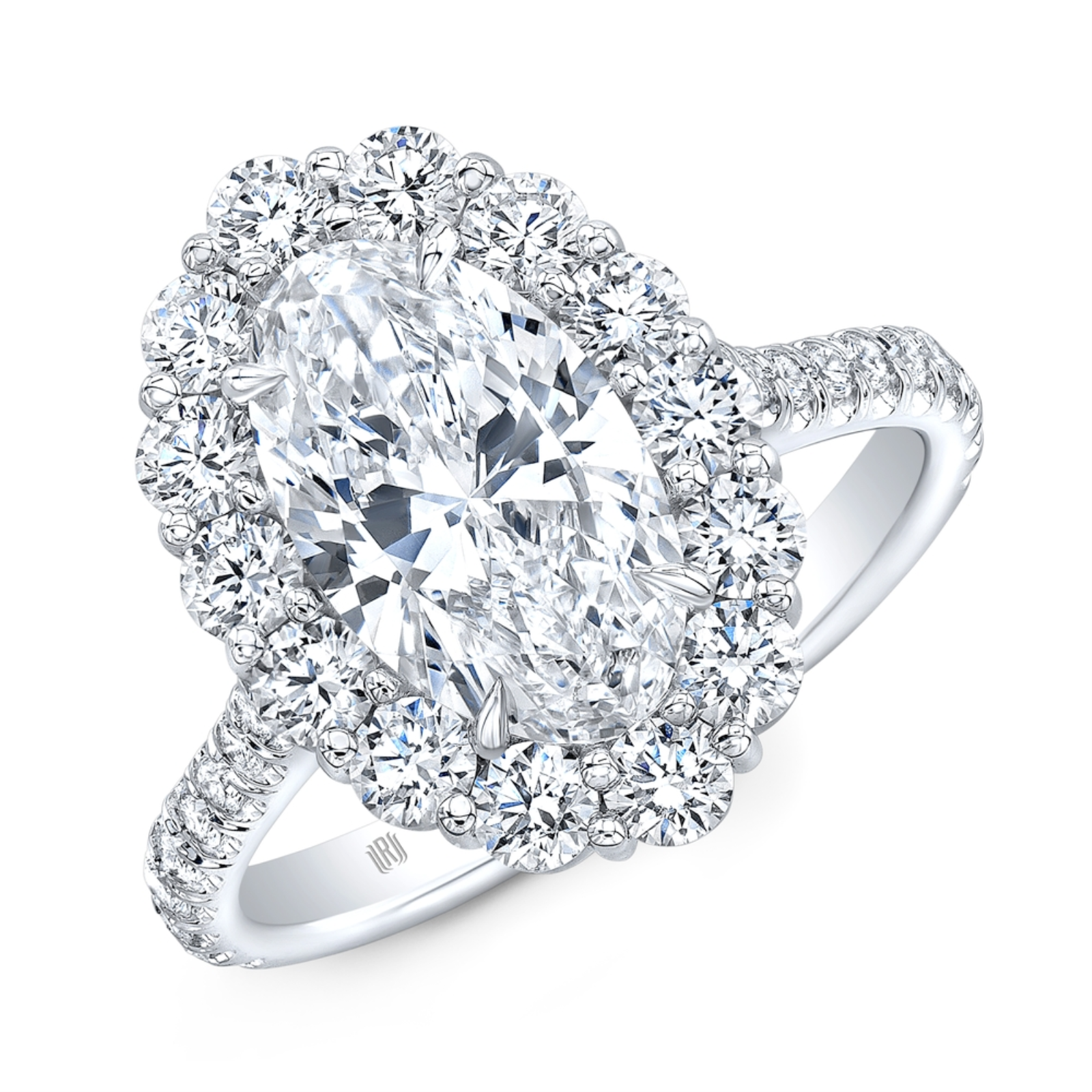 Oval Halo Engagement Ring
