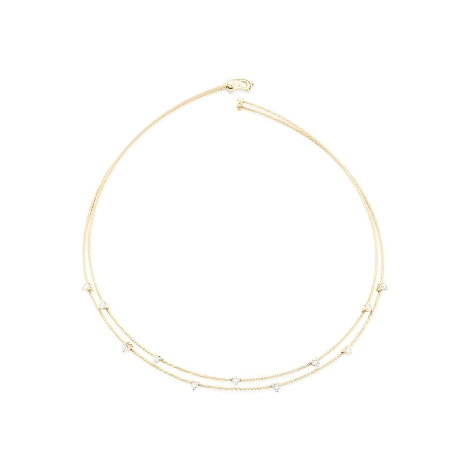 Double Unity Necklace With 11 Diamonds Small