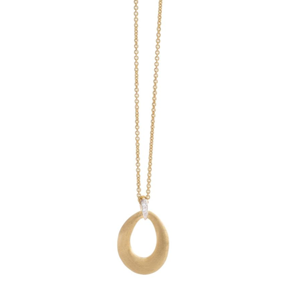 Gold and Diamond Lucia Loop Pendant Necklace